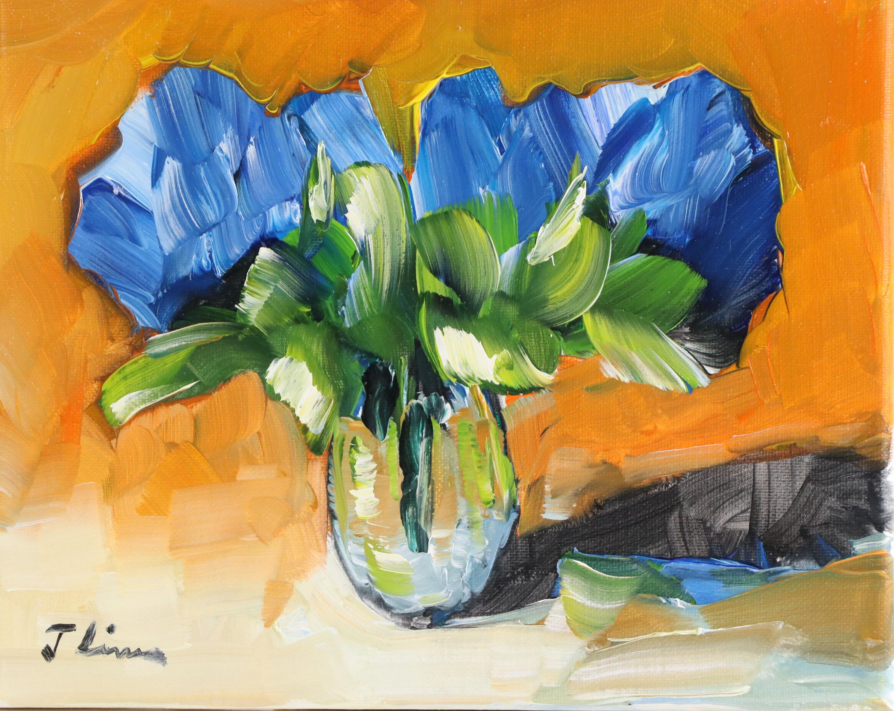 José M. Lima Floral Still Life Oil Painting, 2025