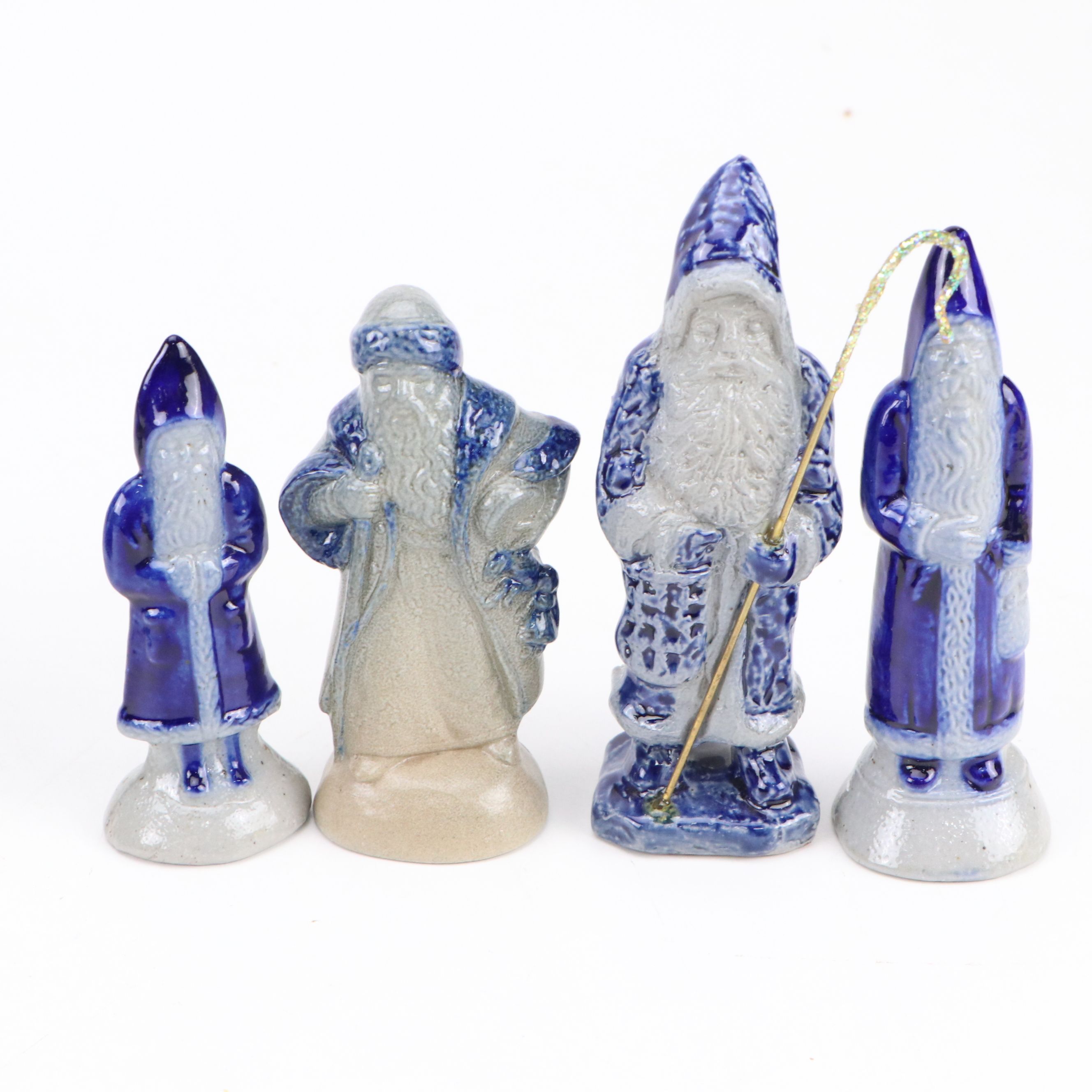 Beaumont Brothers Salt Glazed Stoneware Santa Claus and Other Figurines
