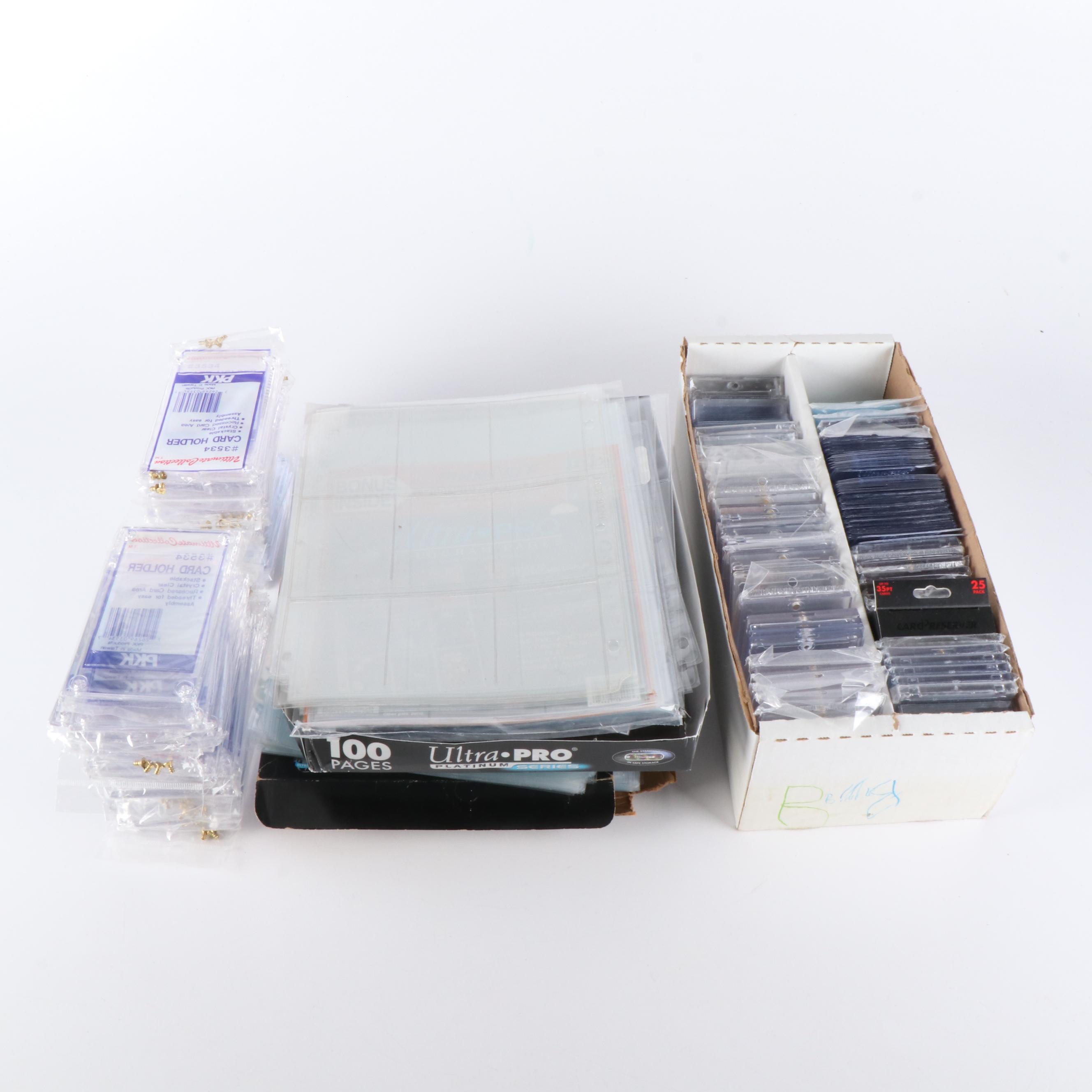 Toploaders, Screw Down Cases, Binder Pages, & One-Touch Cases for Trading Cards