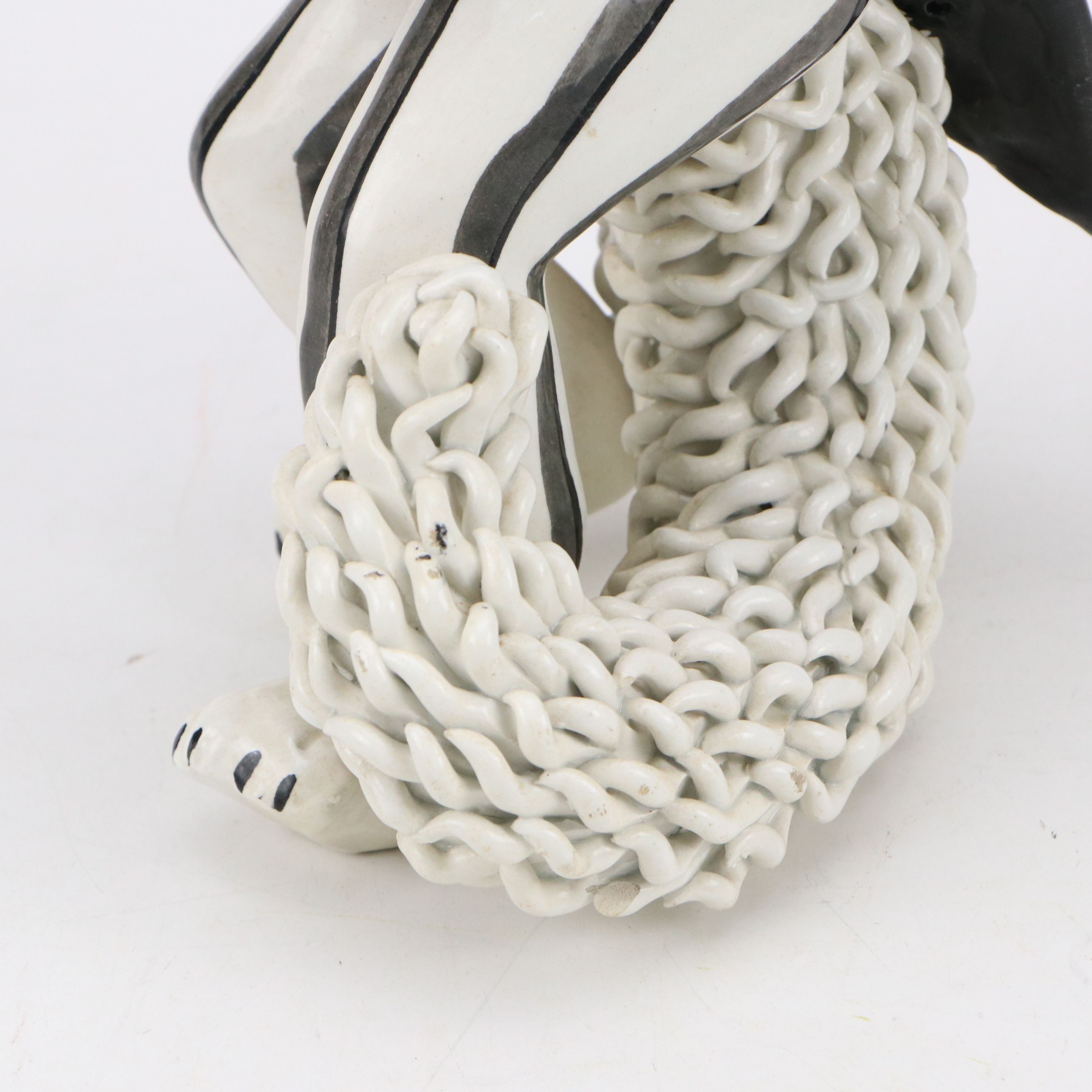 Mid Century Modern Italian Ceramic Spaghetti Cat Figures