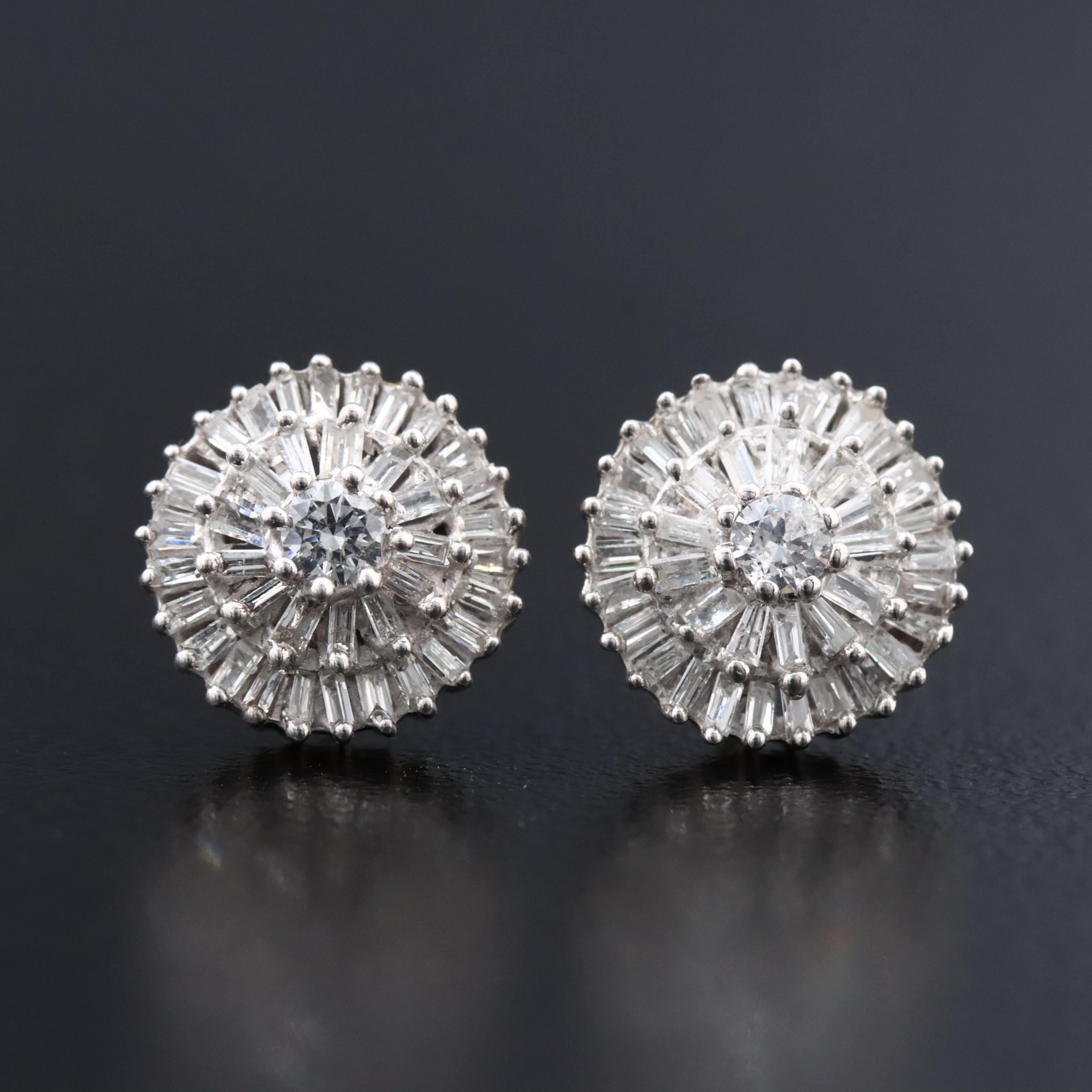 Sterling Diamond Earrings