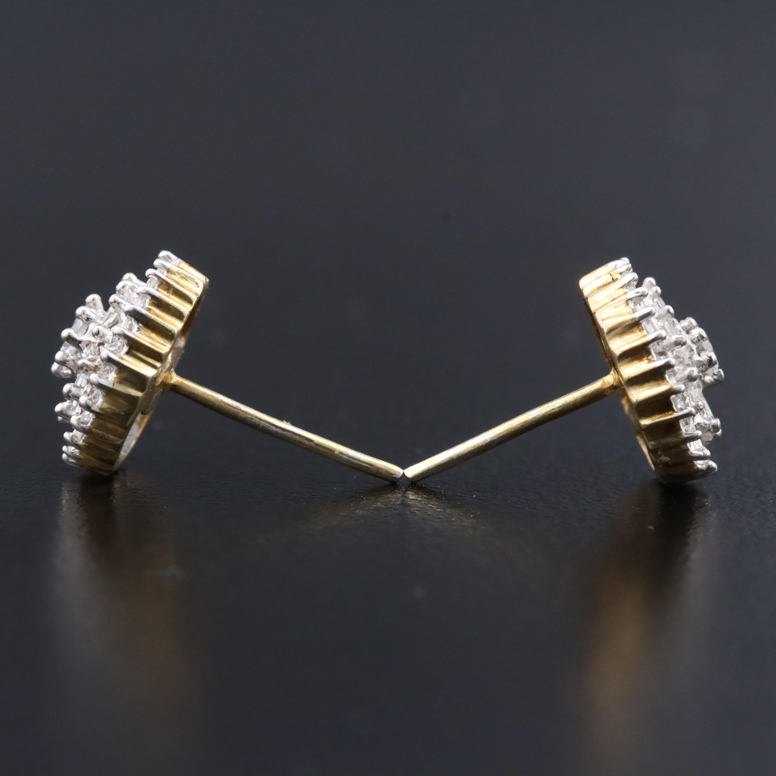 Sterling Diamond Earrings