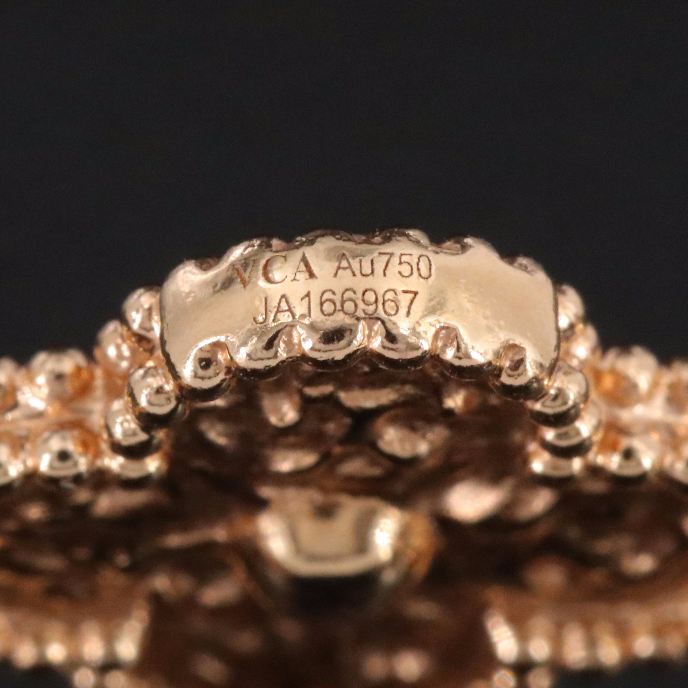 Van Cleef & Arpels 20 Motif Alhambra Necklace in 18K Rose Gold, Vintage