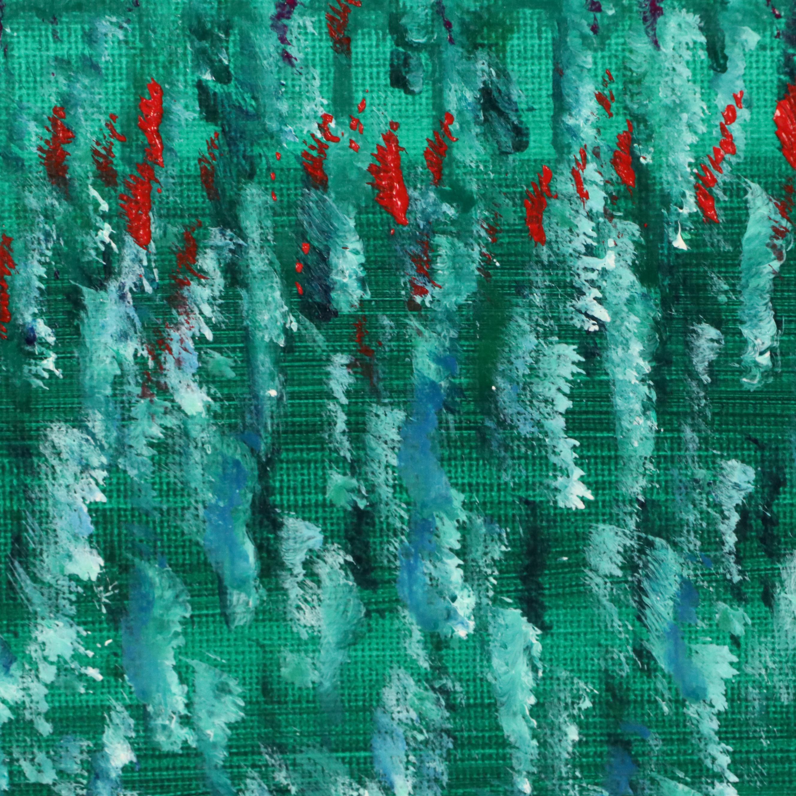 Saul Gefen Stylized Landscape Acrylic Painting, 2025