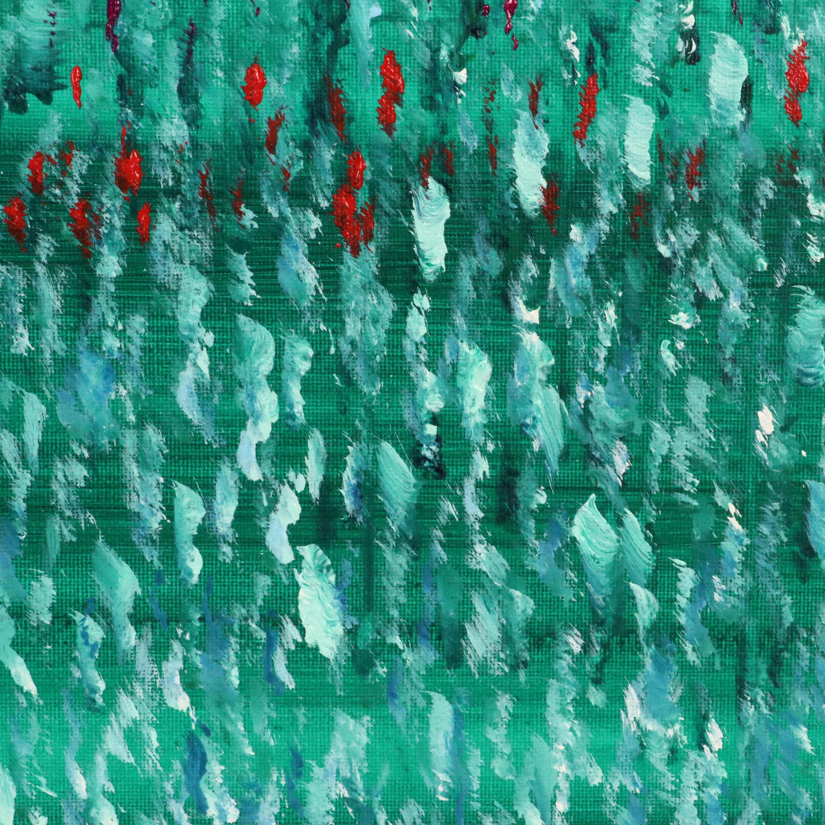 Saul Gefen Stylized Landscape Acrylic Painting, 2025