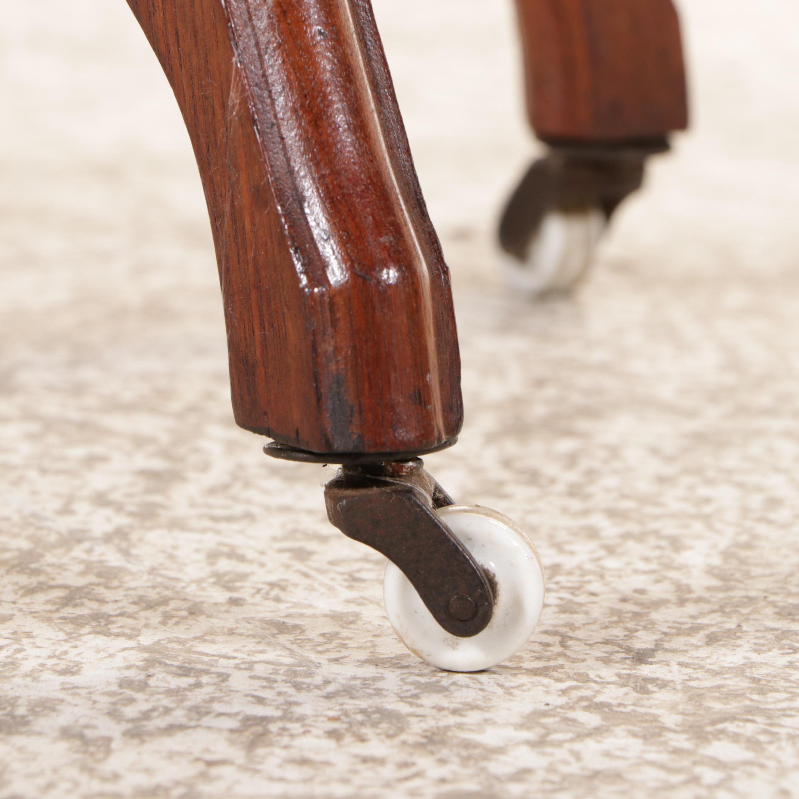 Antique Victorian Oak Sewing Table