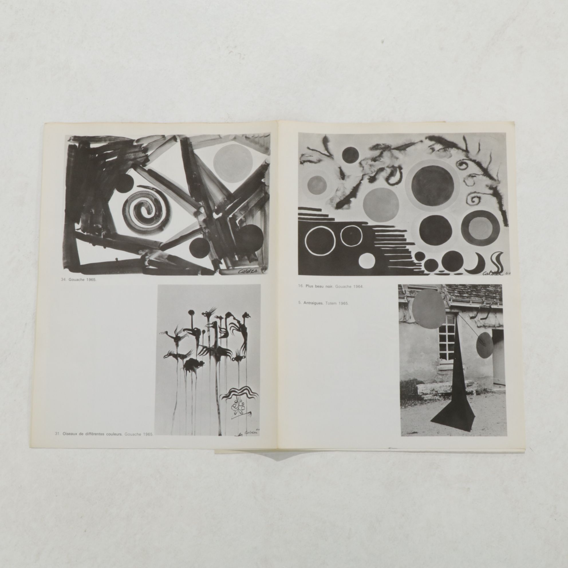 Alexander Calder Double-Page Color Lithograph for "Derrière le Miroir," 1971