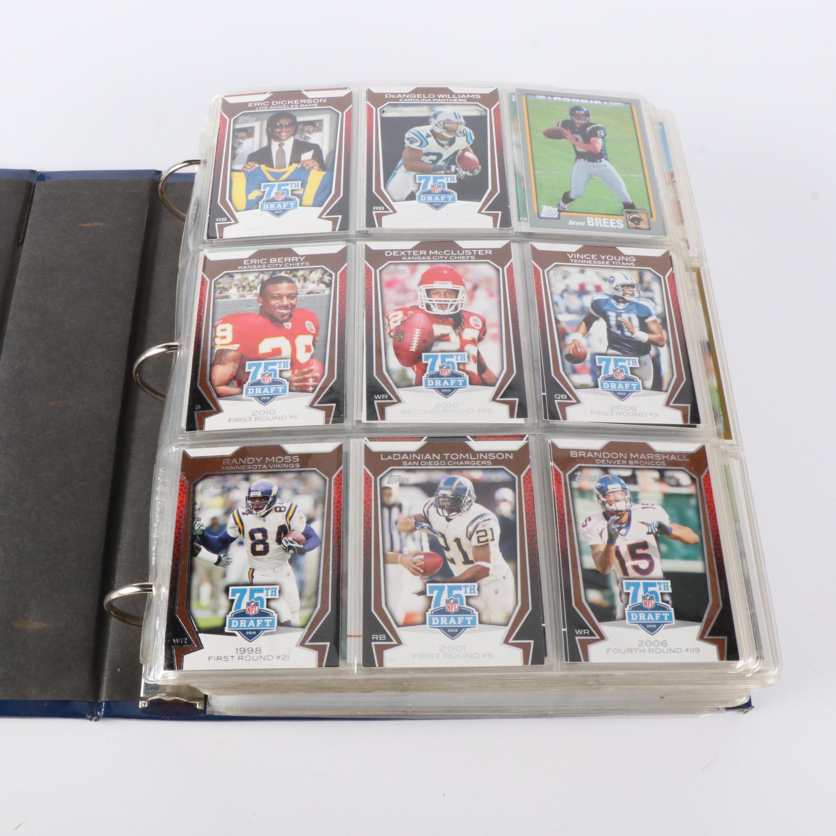 Topps Football Cards Featuring Drew Brees and Aaron Rodgers Rookie Reprints