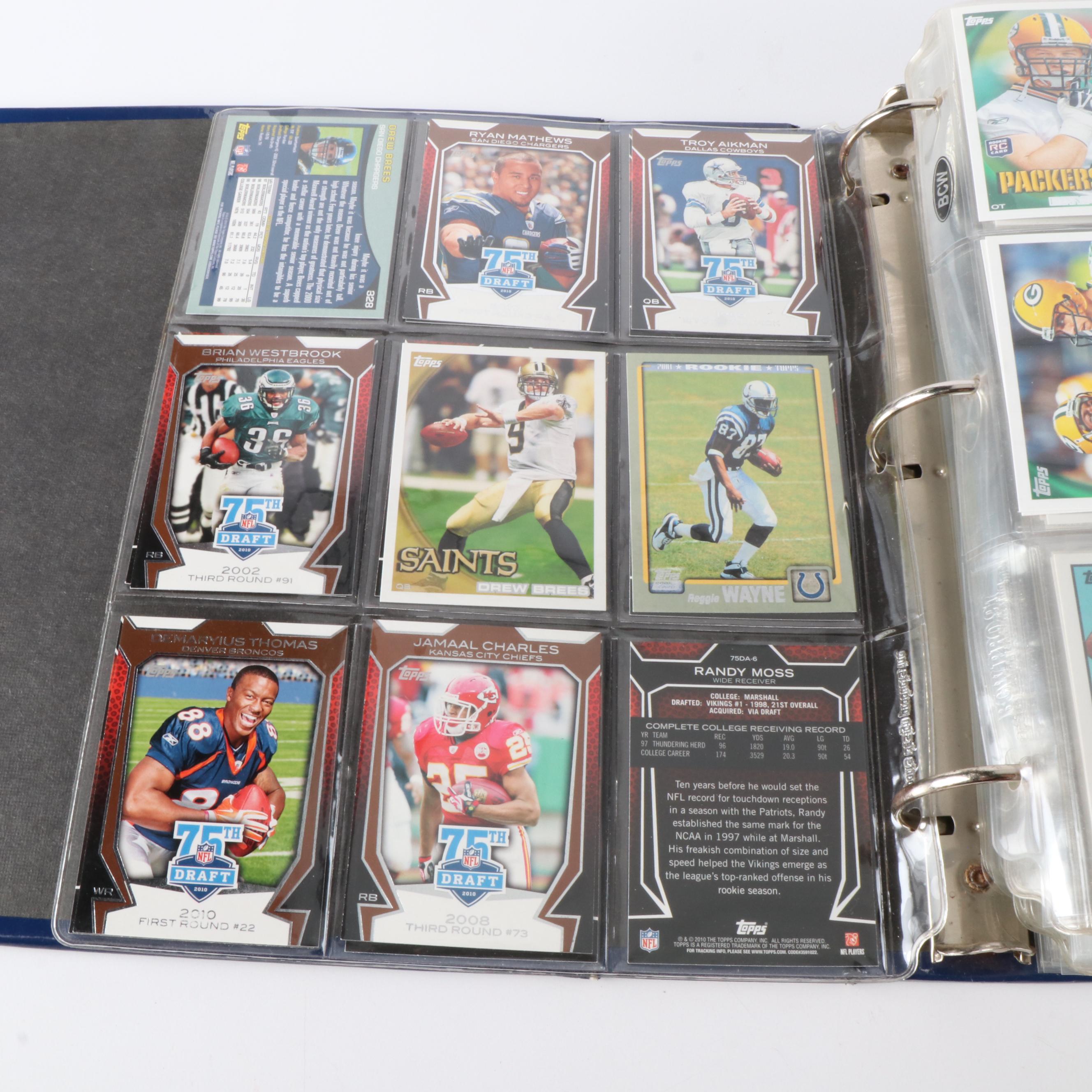 Topps Football Cards Featuring Drew Brees and Aaron Rodgers Rookie Reprints