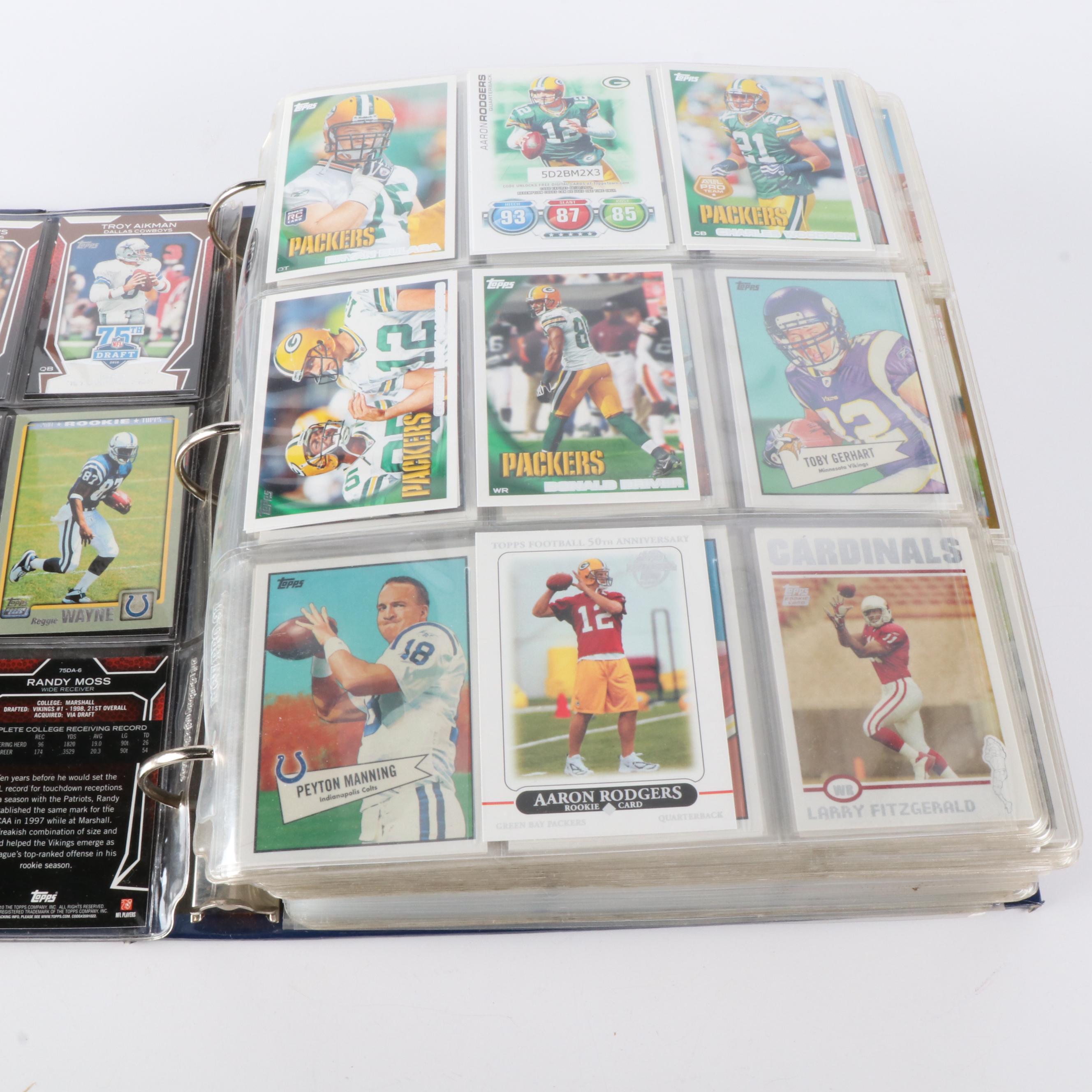 Topps Football Cards Featuring Drew Brees and Aaron Rodgers Rookie Reprints