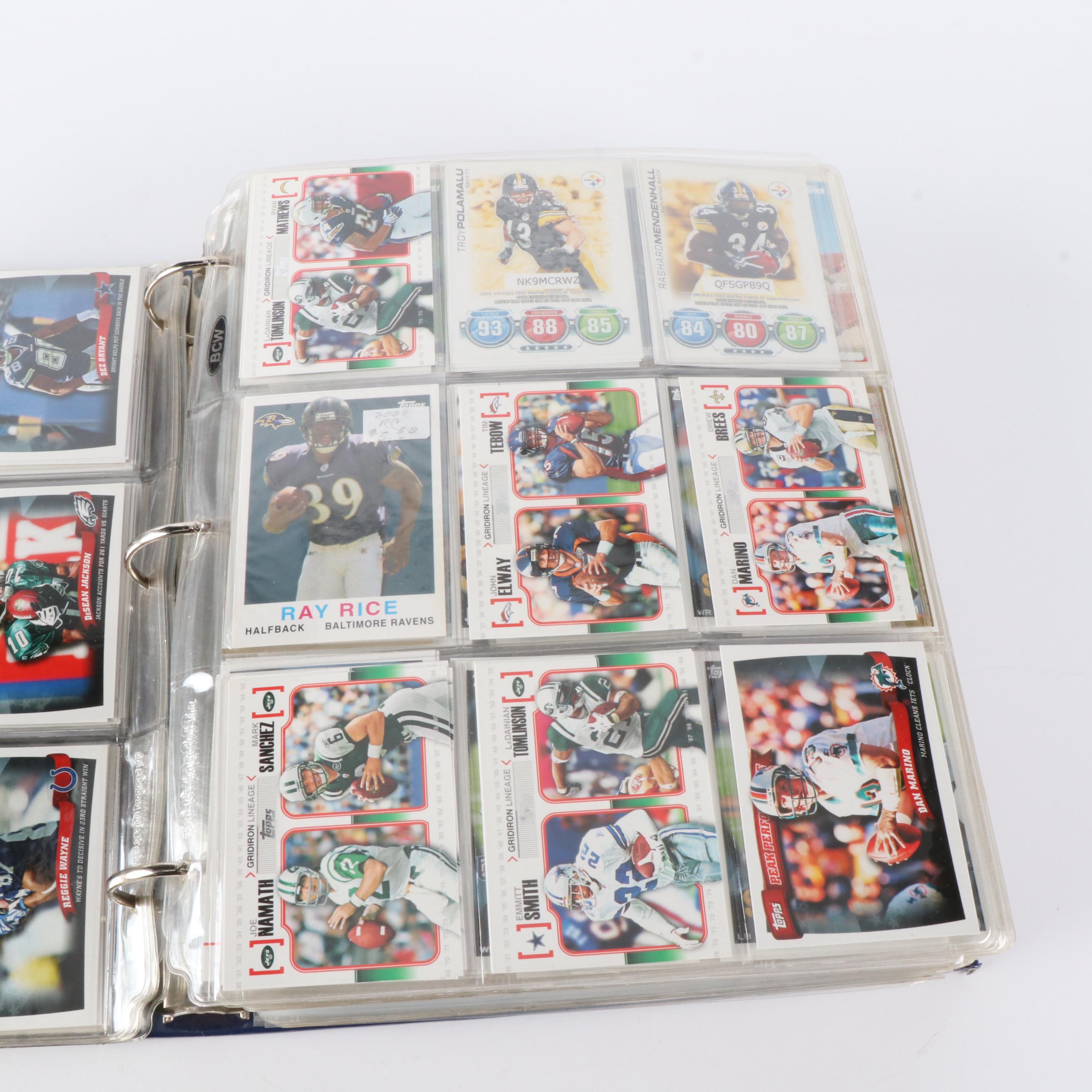 Topps Football Cards Featuring Drew Brees and Aaron Rodgers Rookie Reprints