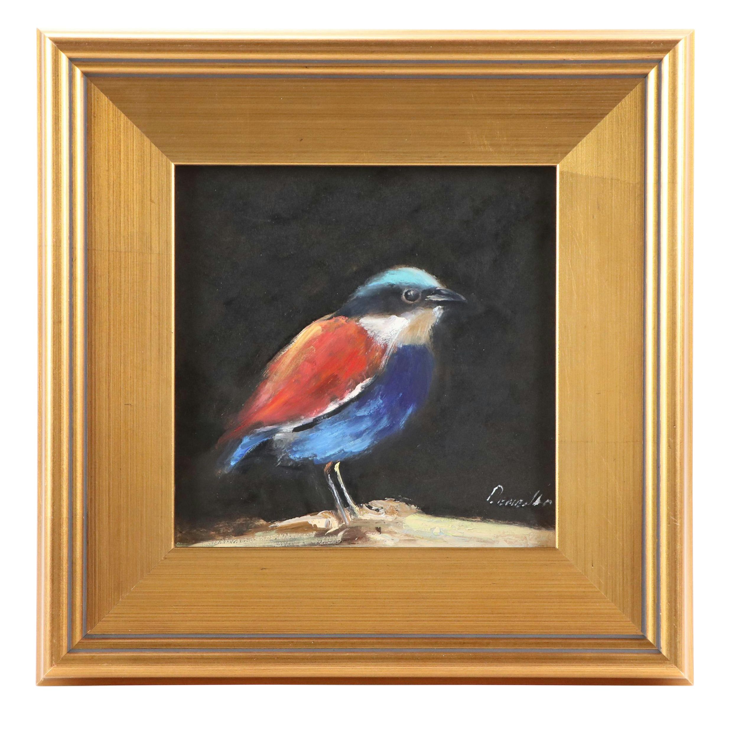 Natalia Demenko Oil Painting of Bird, 21st Century