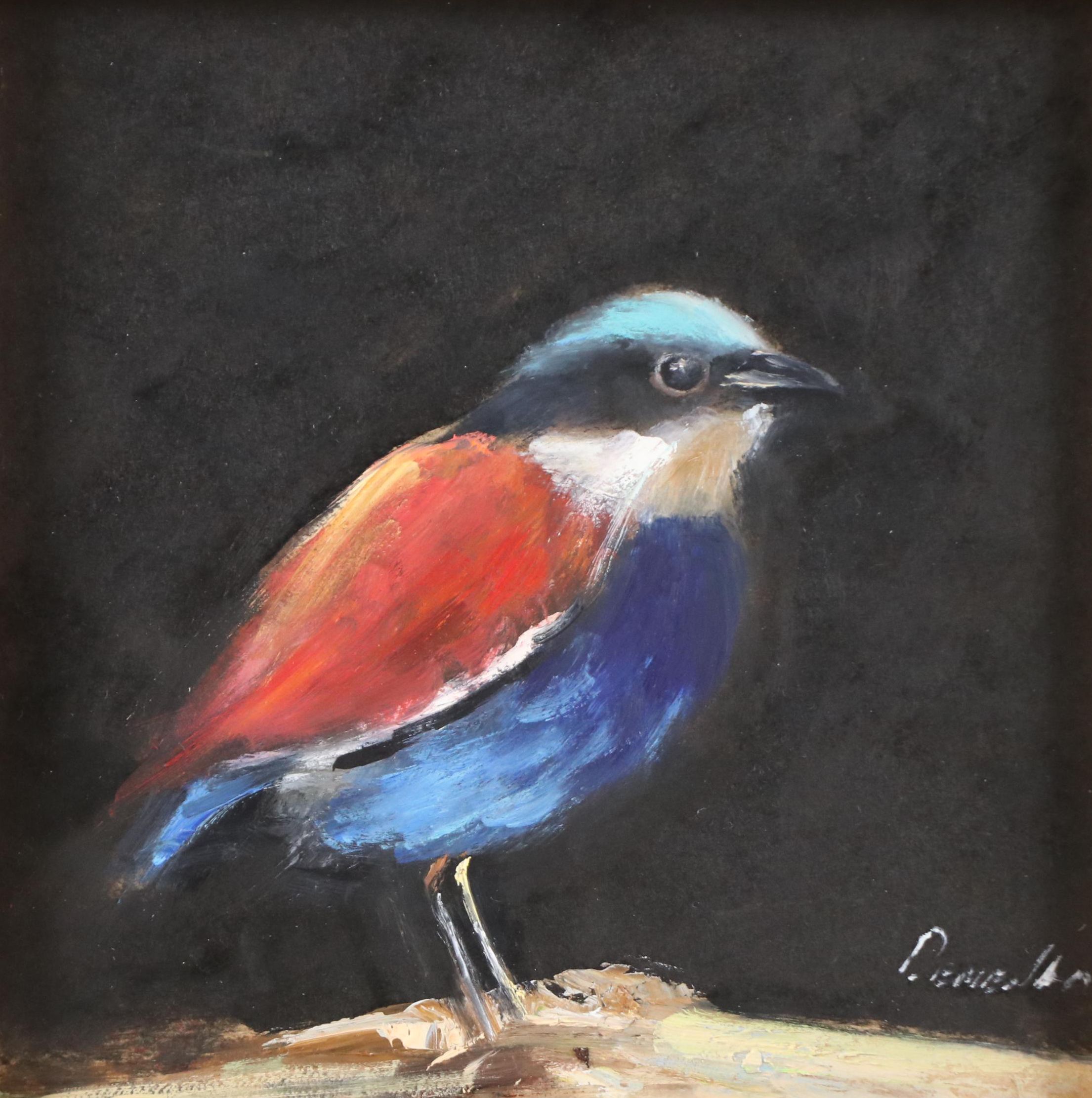 Natalia Demenko Oil Painting of Bird, 21st Century