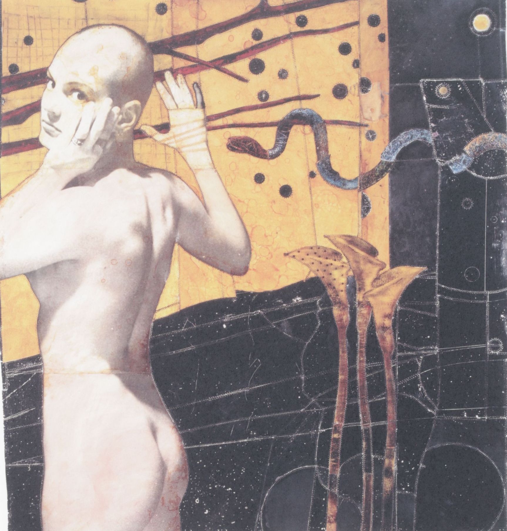 Christopher Pekoc Offset Lithograph "night turns to day in the garden of eden"