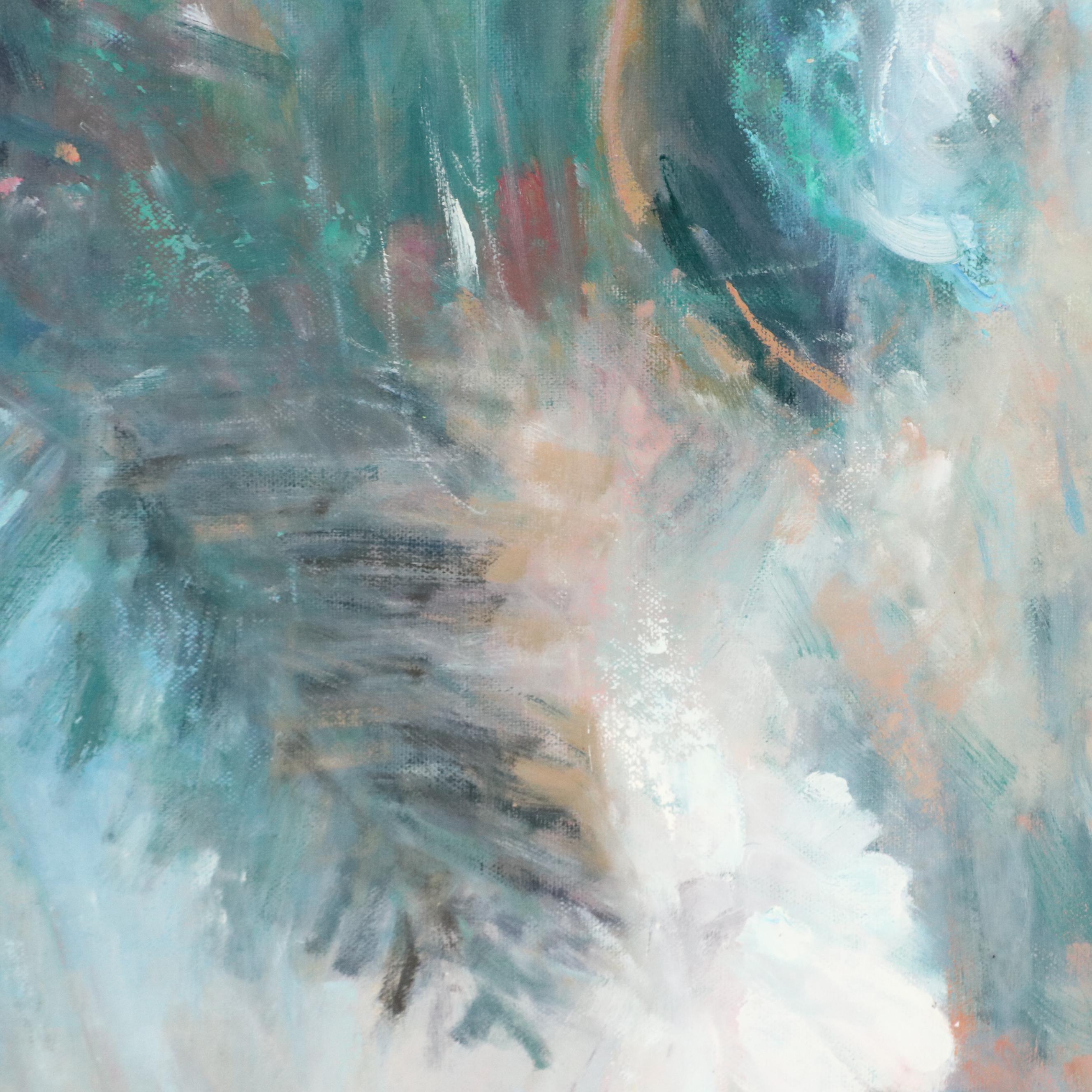 N. Ming Floral Oil Painting, 21st Century