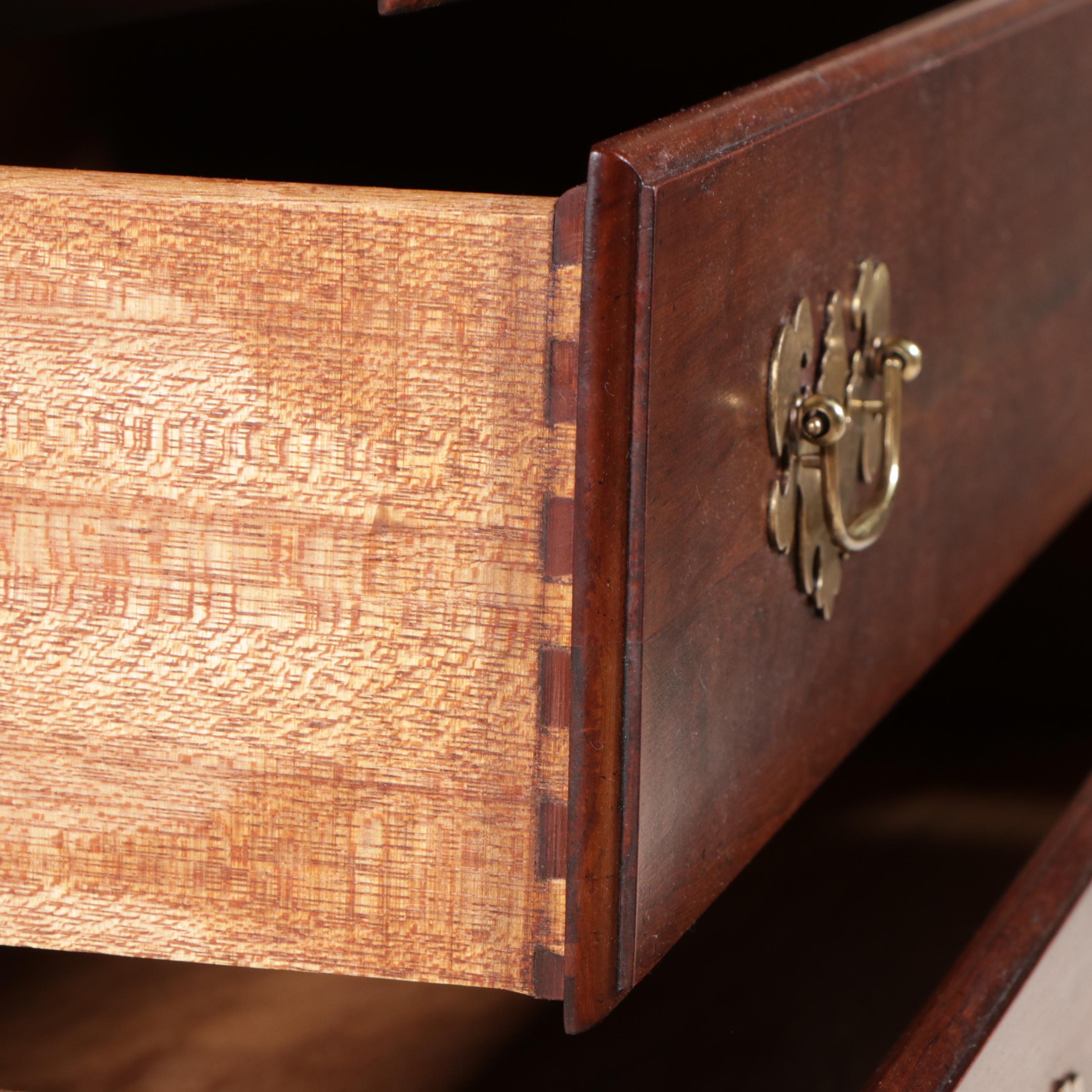 Queen Anne Style Mahogany Tall Chest