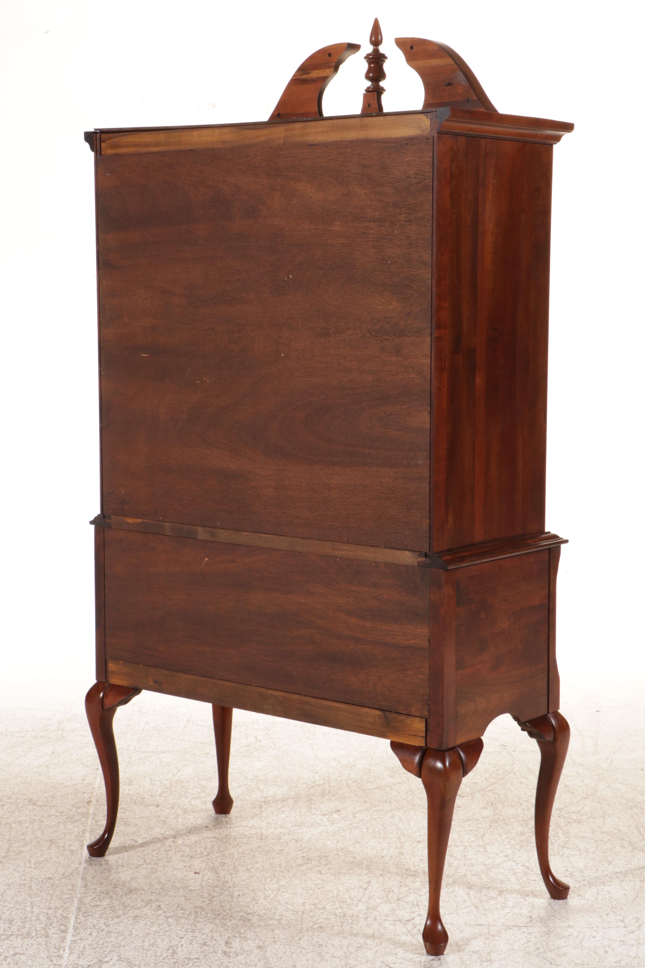 Queen Anne Style Mahogany Tall Chest
