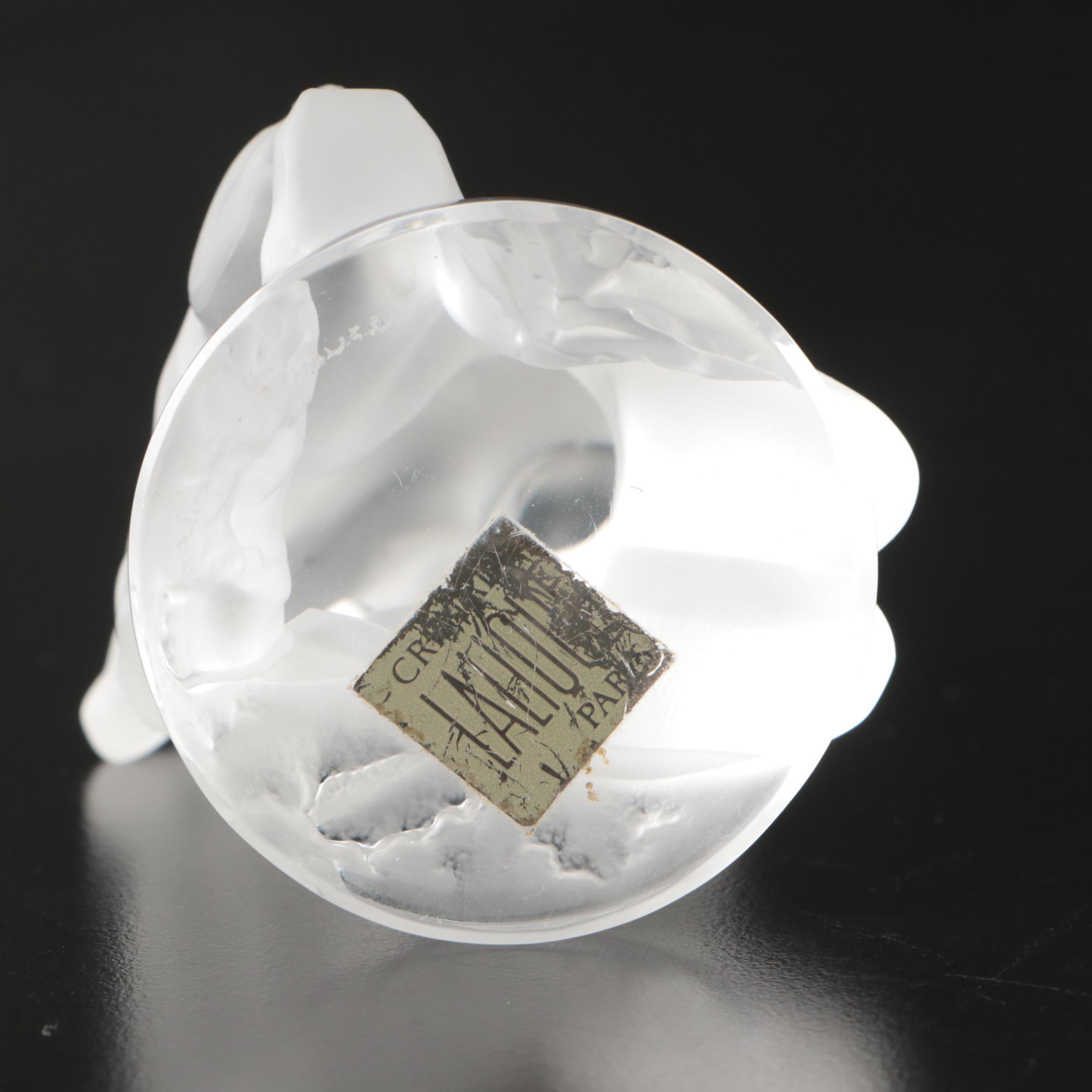 Lalique "Diane with Ram" Frosted Glass Figurine