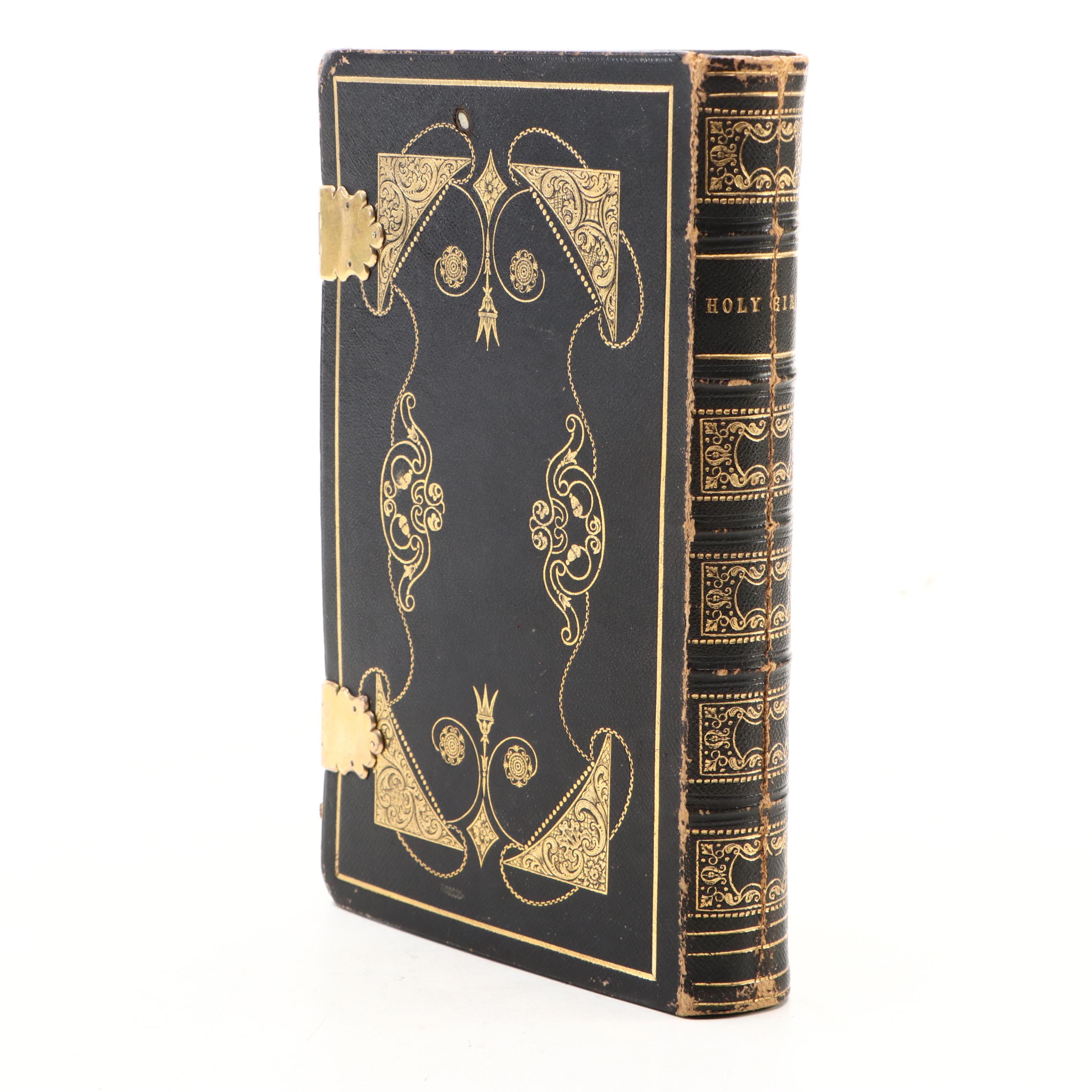 Gilt Leather Bound King James Version Holy Bible, 1843
