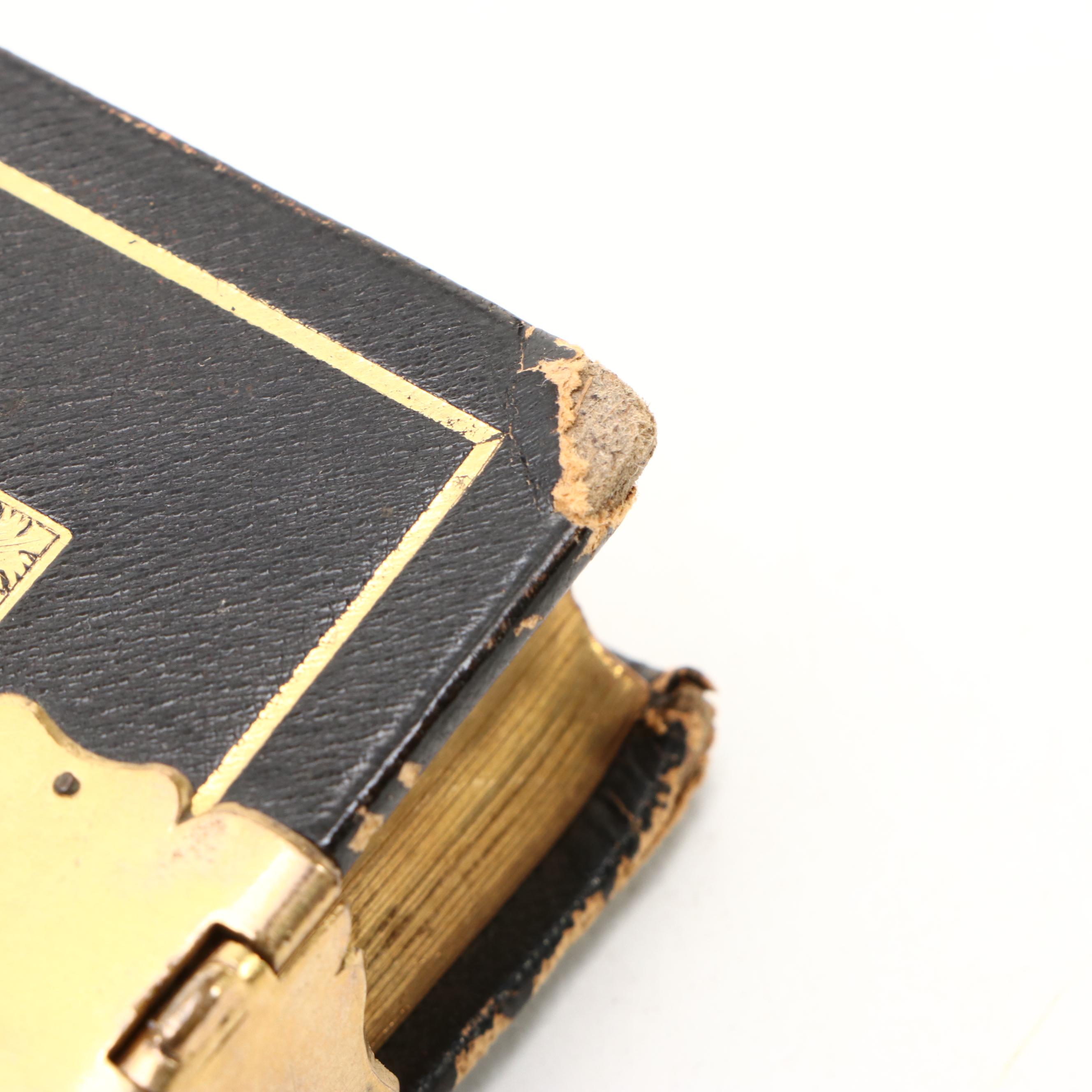 Gilt Leather Bound King James Version Holy Bible, 1843