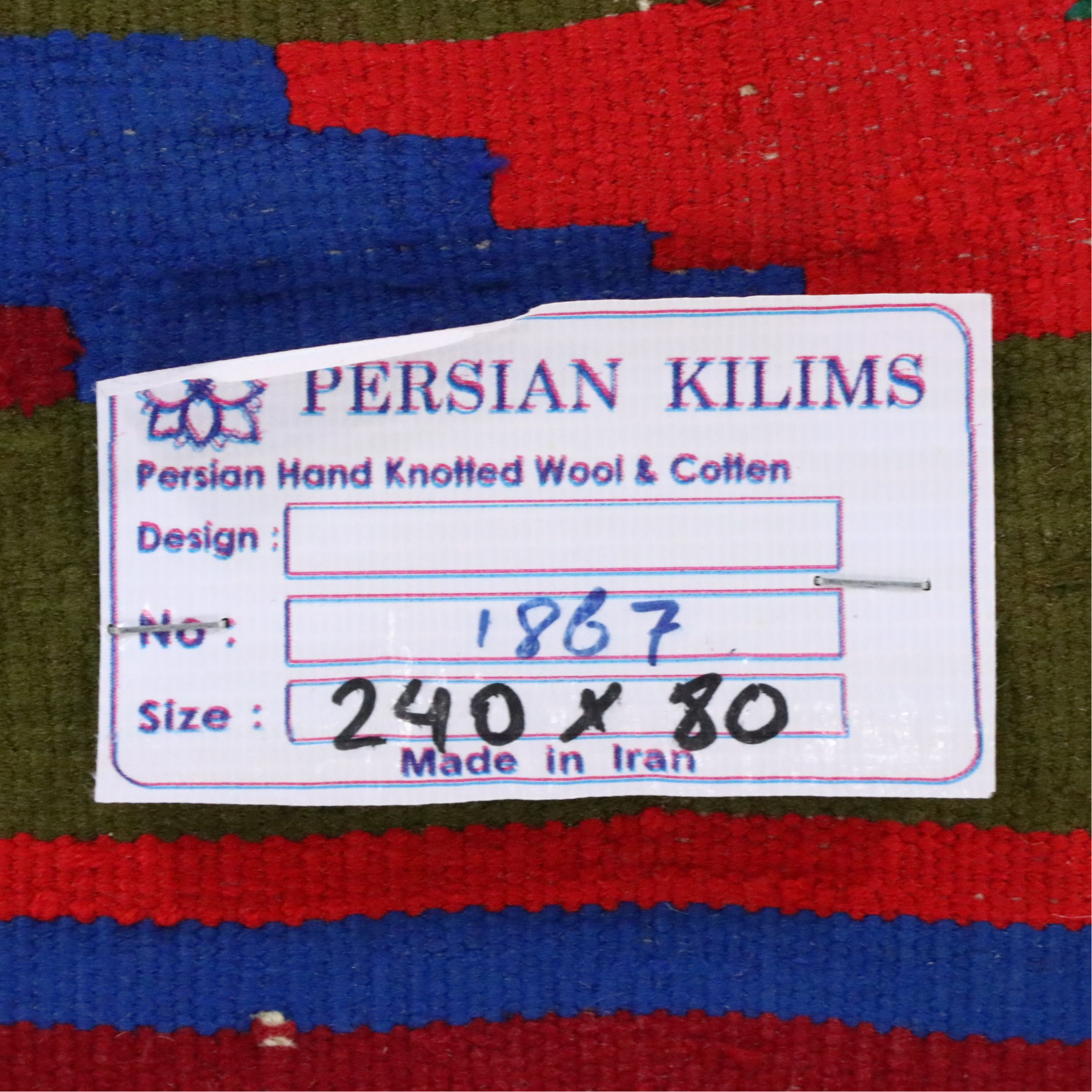 3'1 x 7'11 Handwoven Persian Senneh Kilim Area Rug