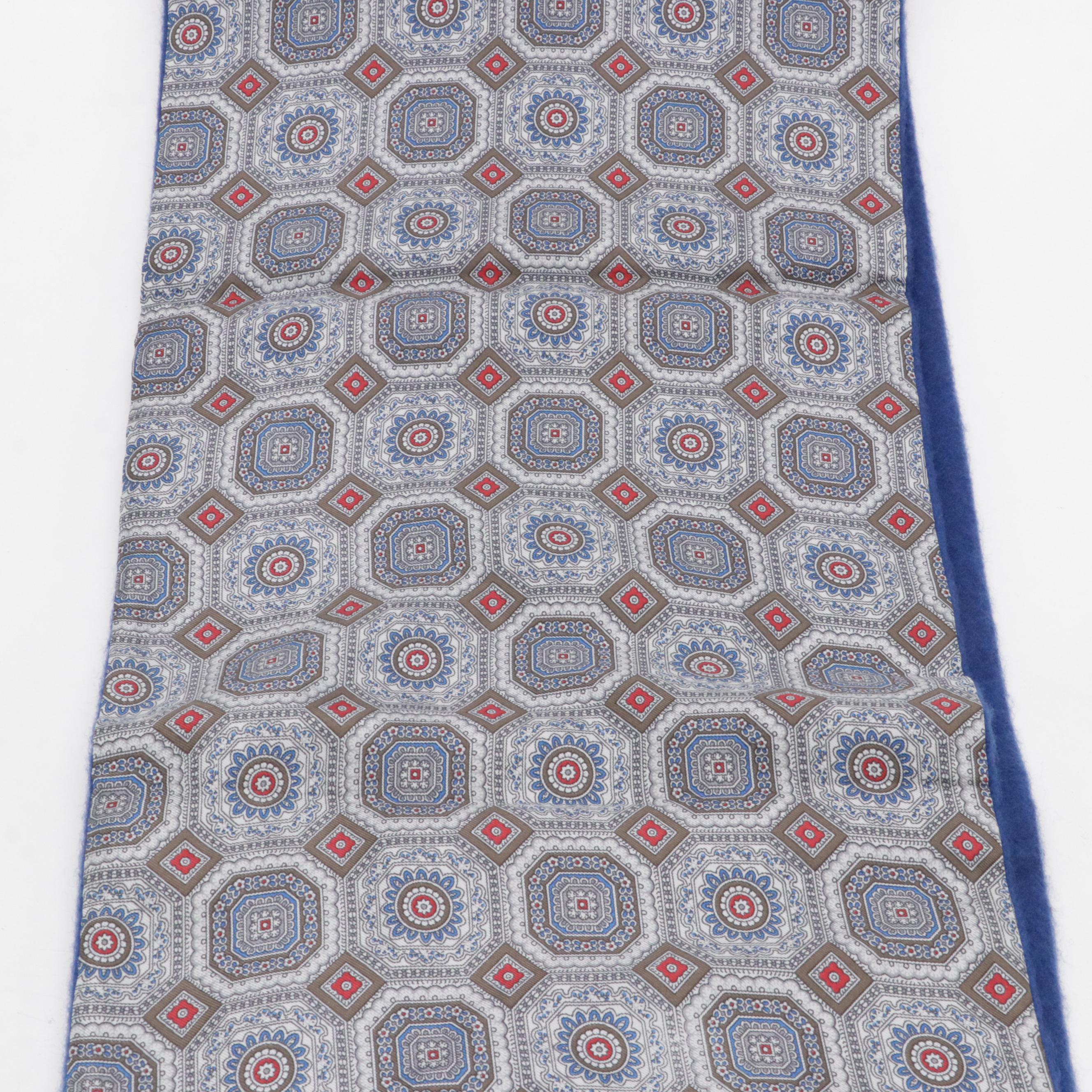 Christian Dior Monsieur Double-Face Formal Scarf in Italian Silk/English Wool