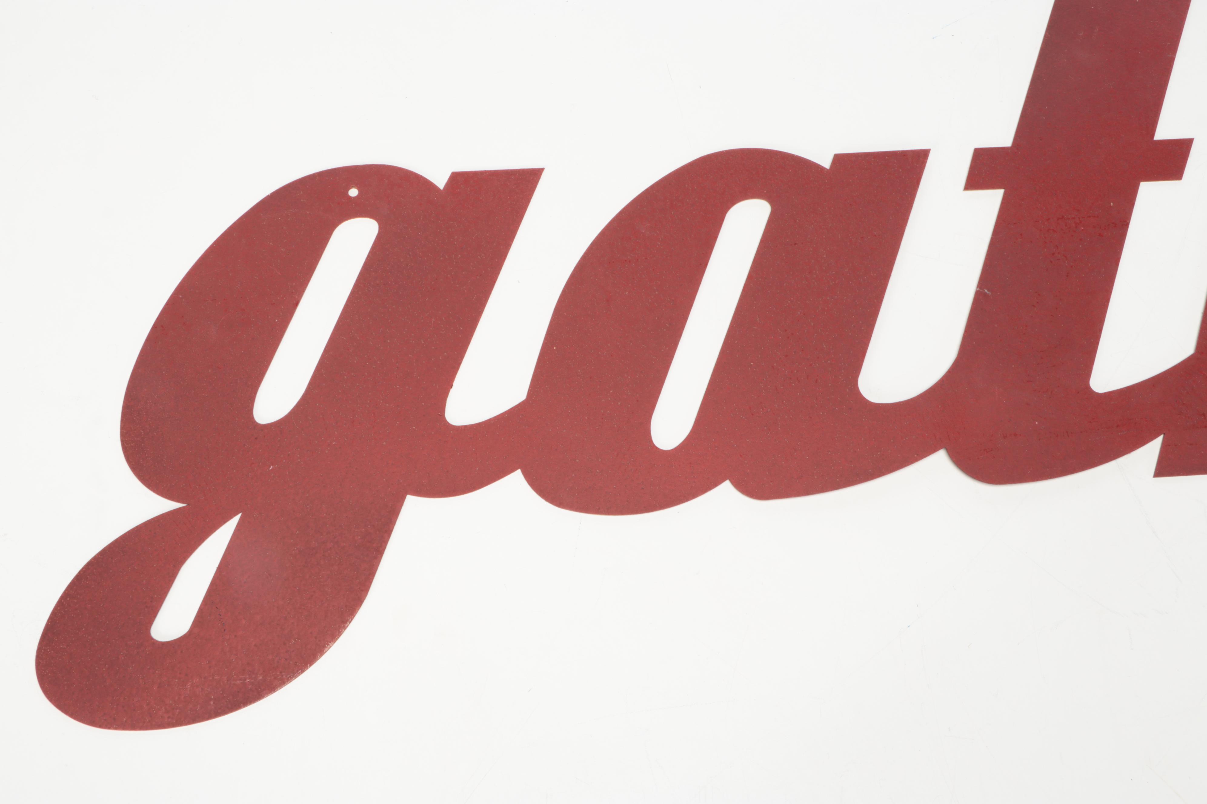 Cut Metal "Gather" Oversized Wall Sign