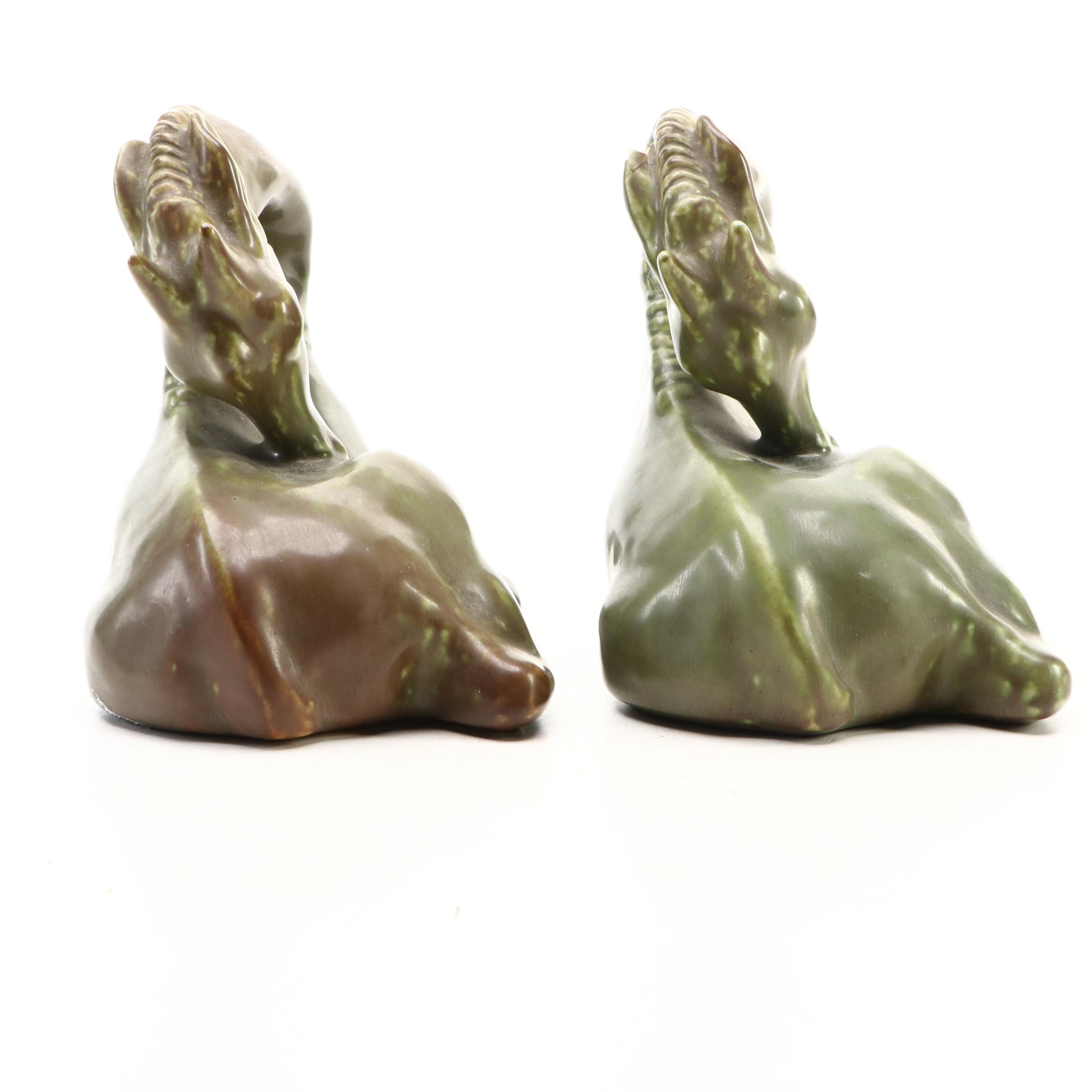 Louis Abel for Rookwood Pottery Giraffe Bookends, 1940