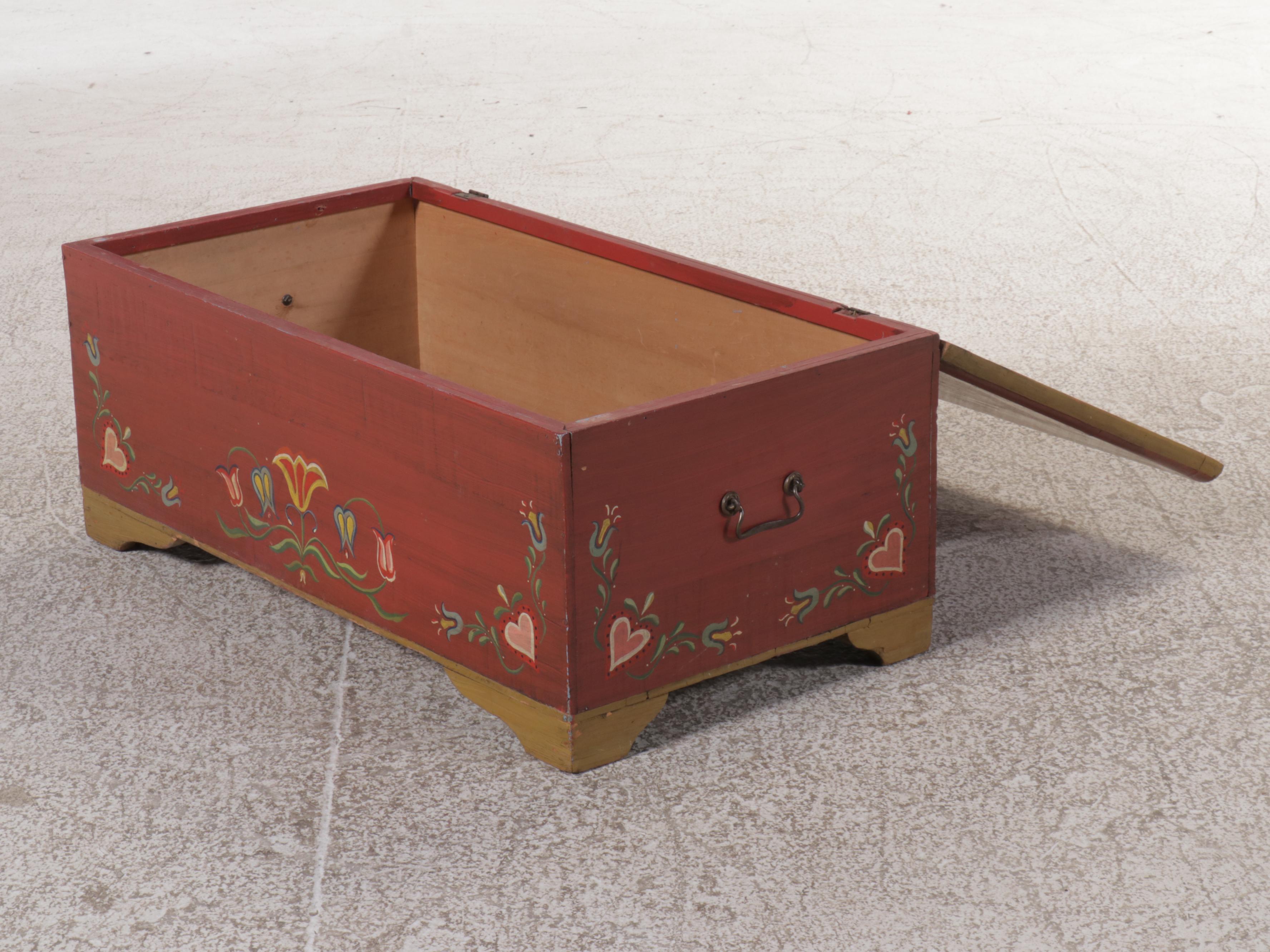 Folk Art Style Painted Chest