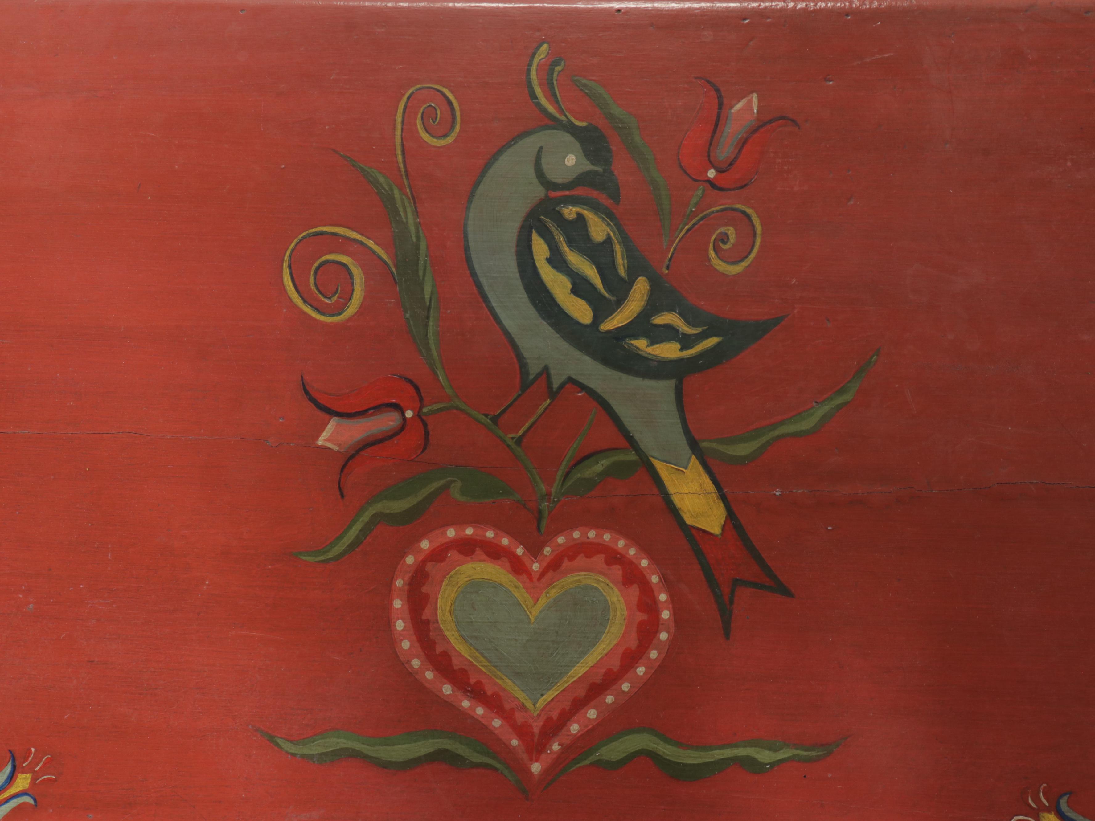 Folk Art Style Painted Chest