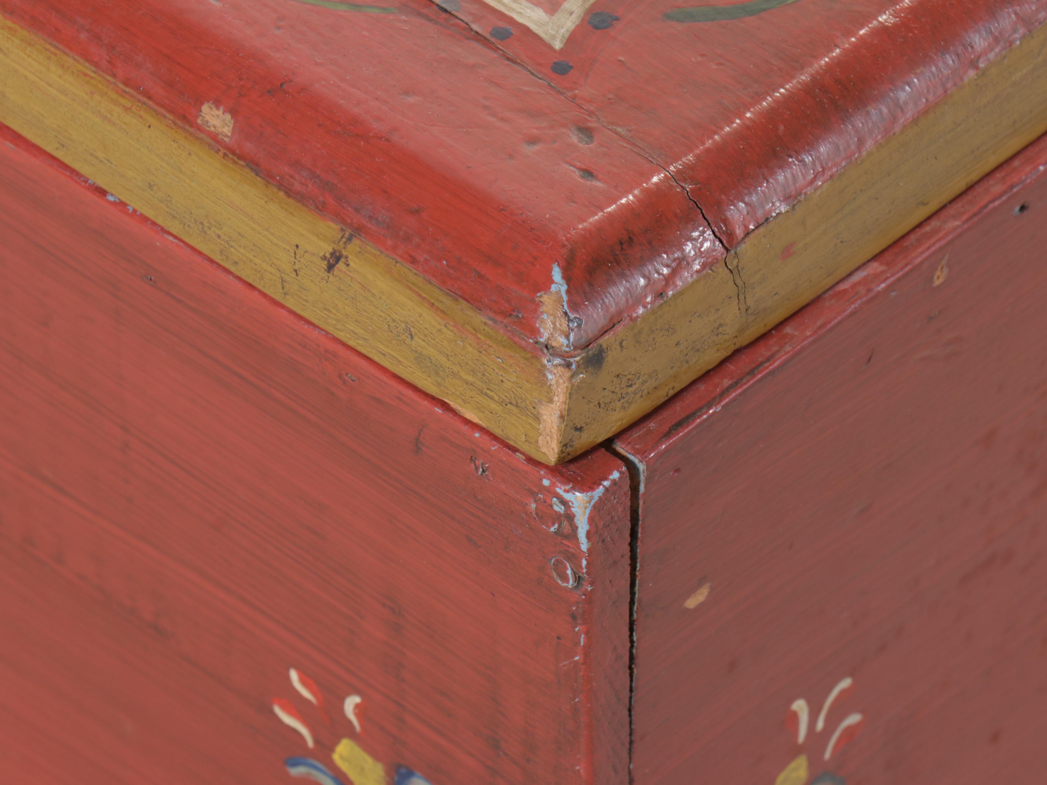Folk Art Style Painted Chest