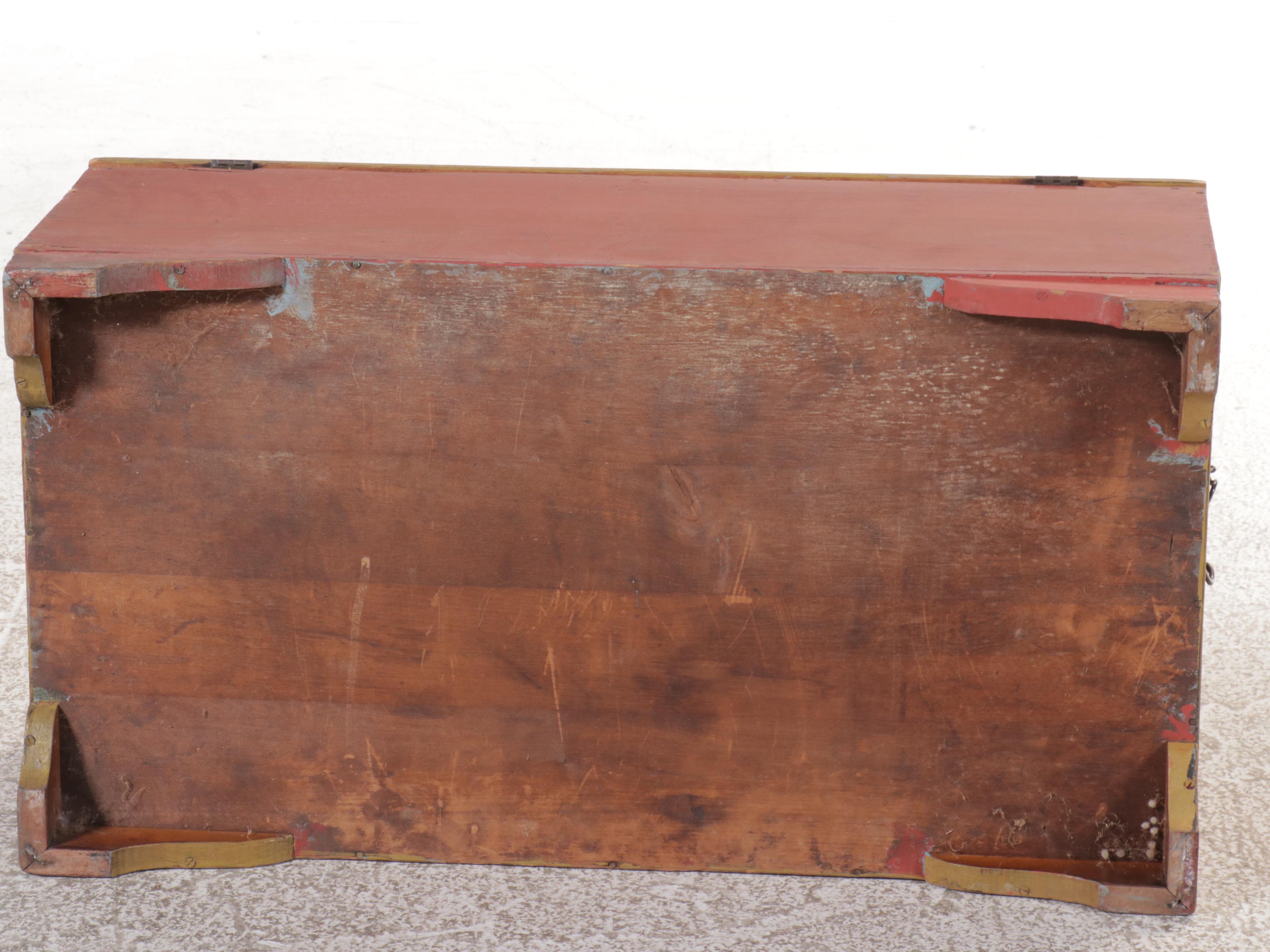 Folk Art Style Painted Chest