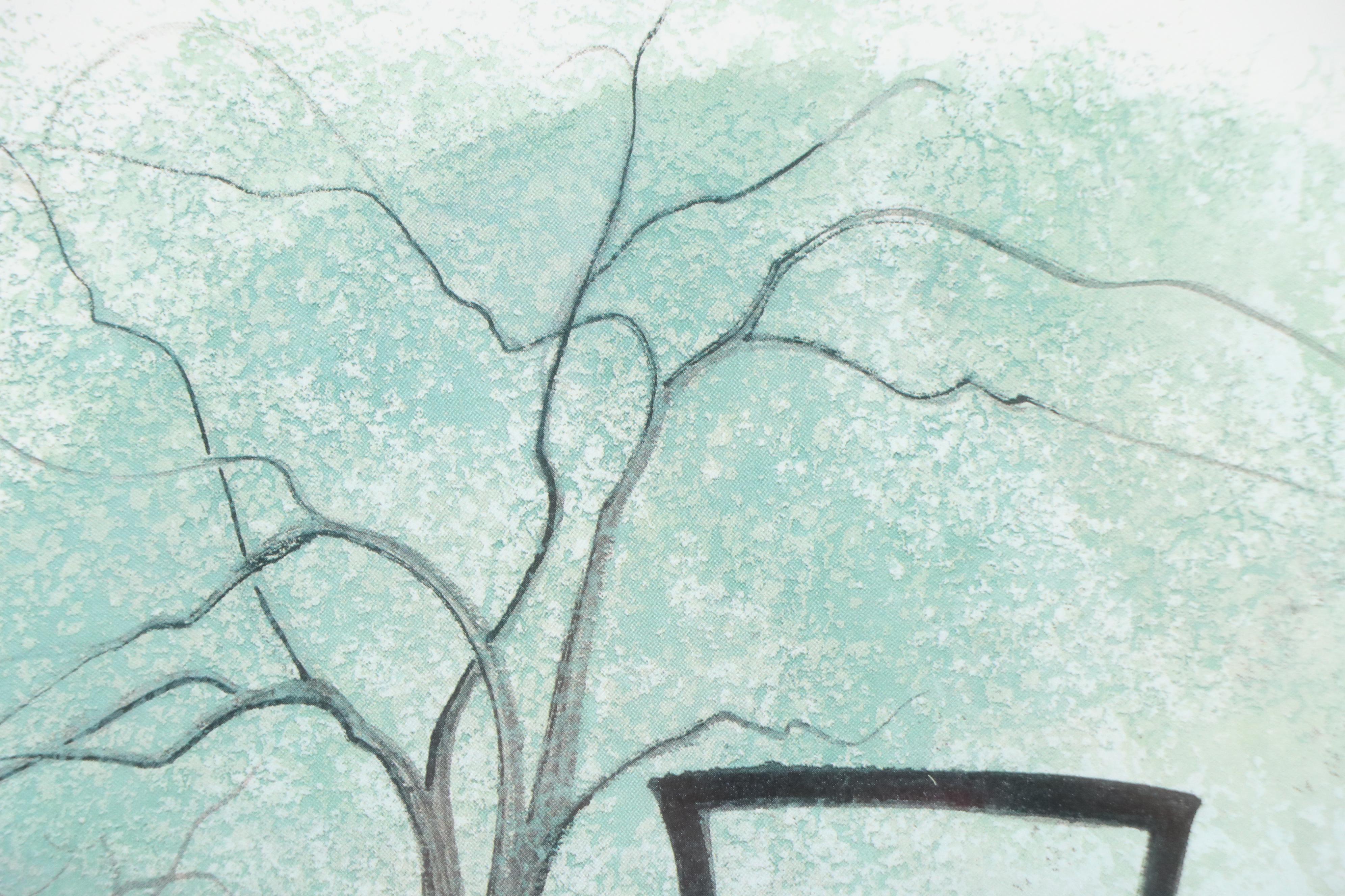 Patricia Buckley Moss Offset Lithograph "Feed Sack Frenzy," 1998