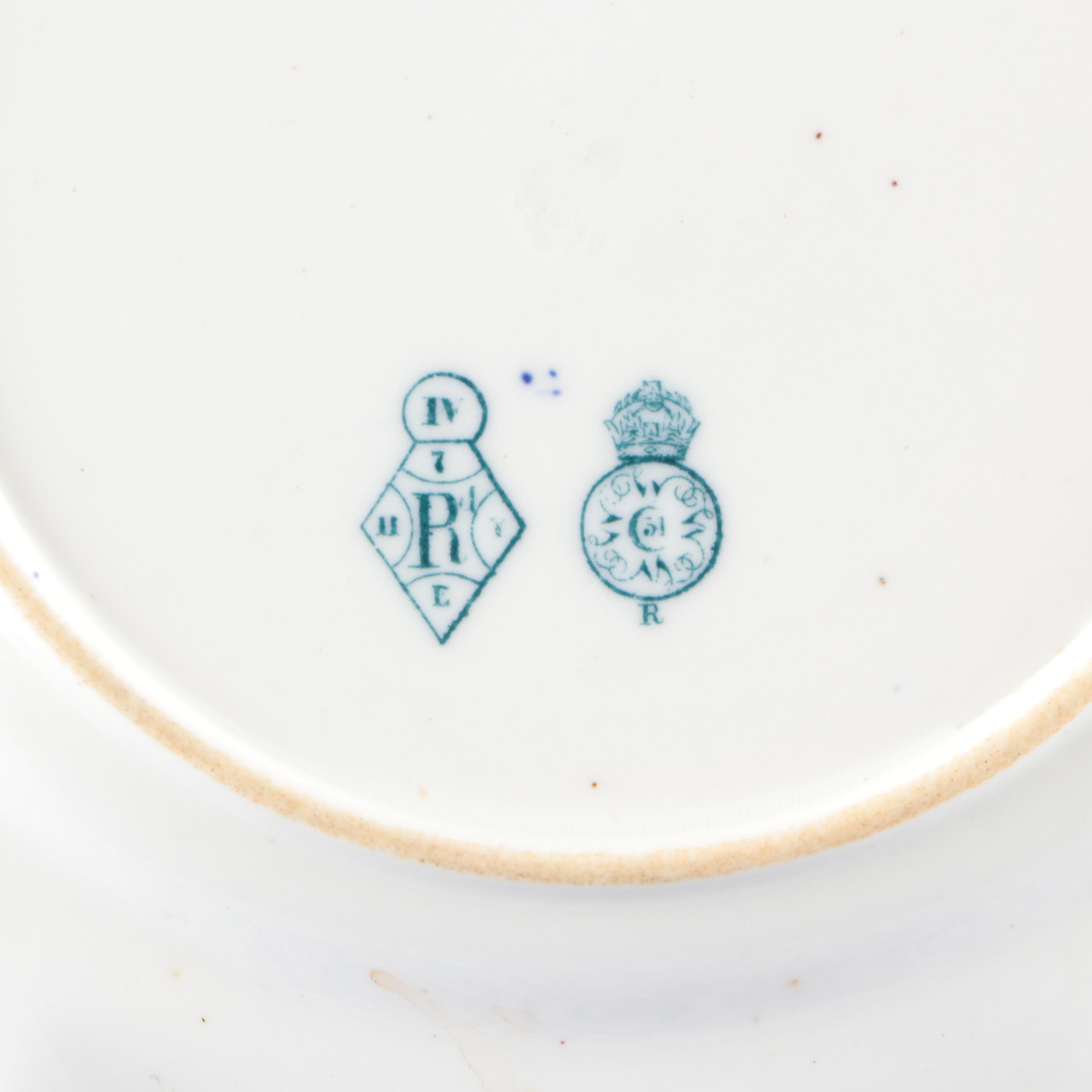 Royal Worcester Blue Floral Gold Gilt Porcelain Dinnerware