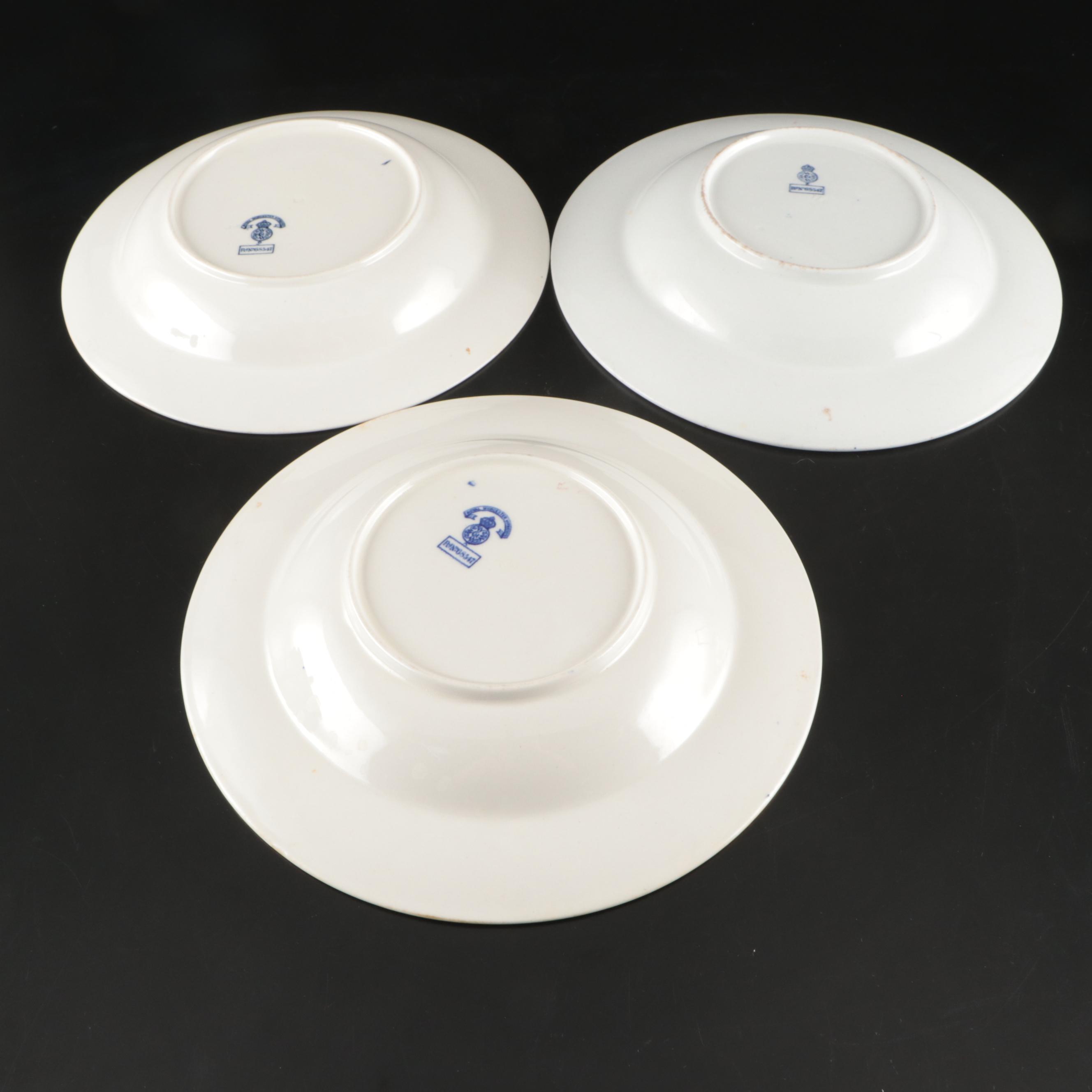 Royal Worcester Blue Floral Gold Gilt Porcelain Dinnerware