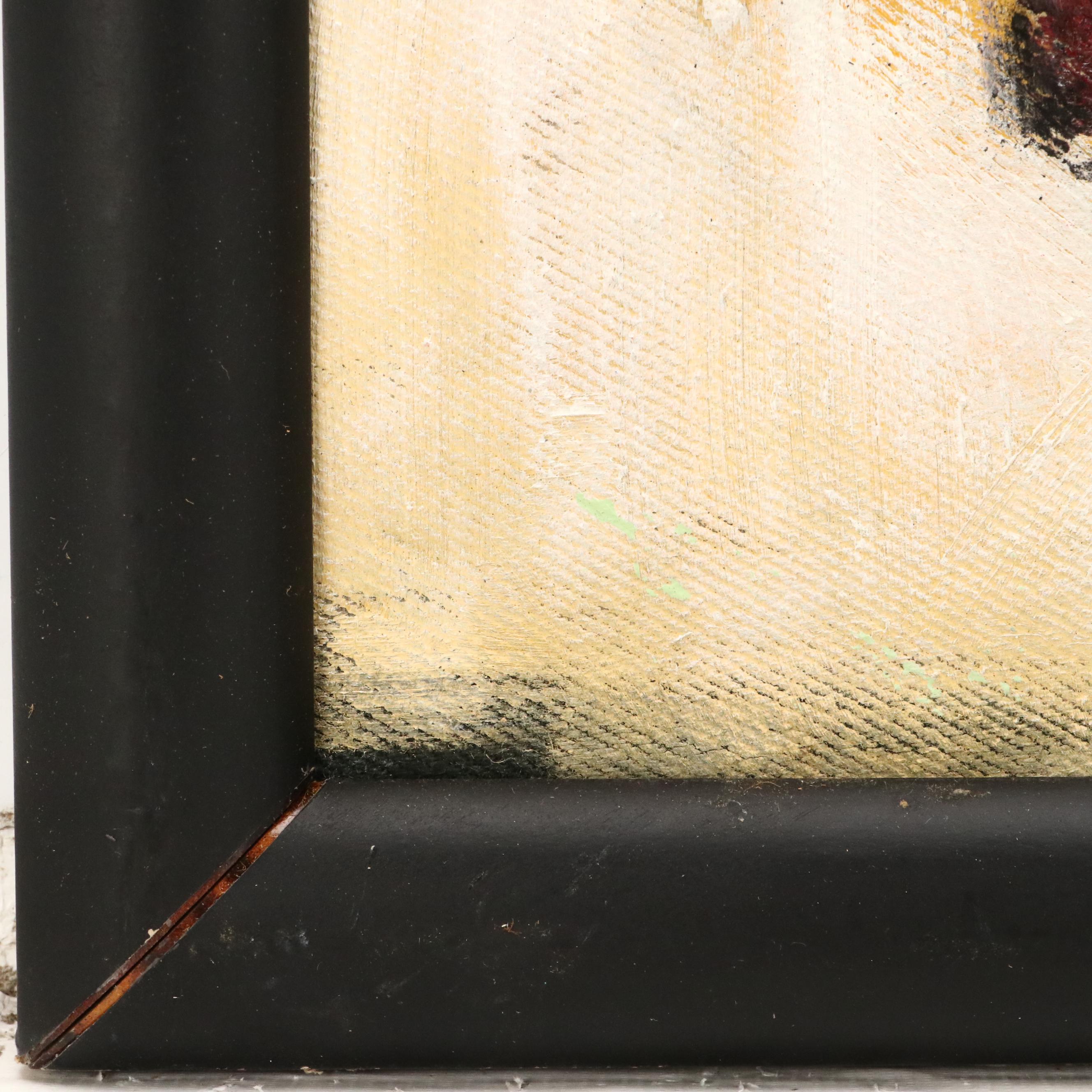 Leonie Erasmus Abstract Village Landscape Oil Painting