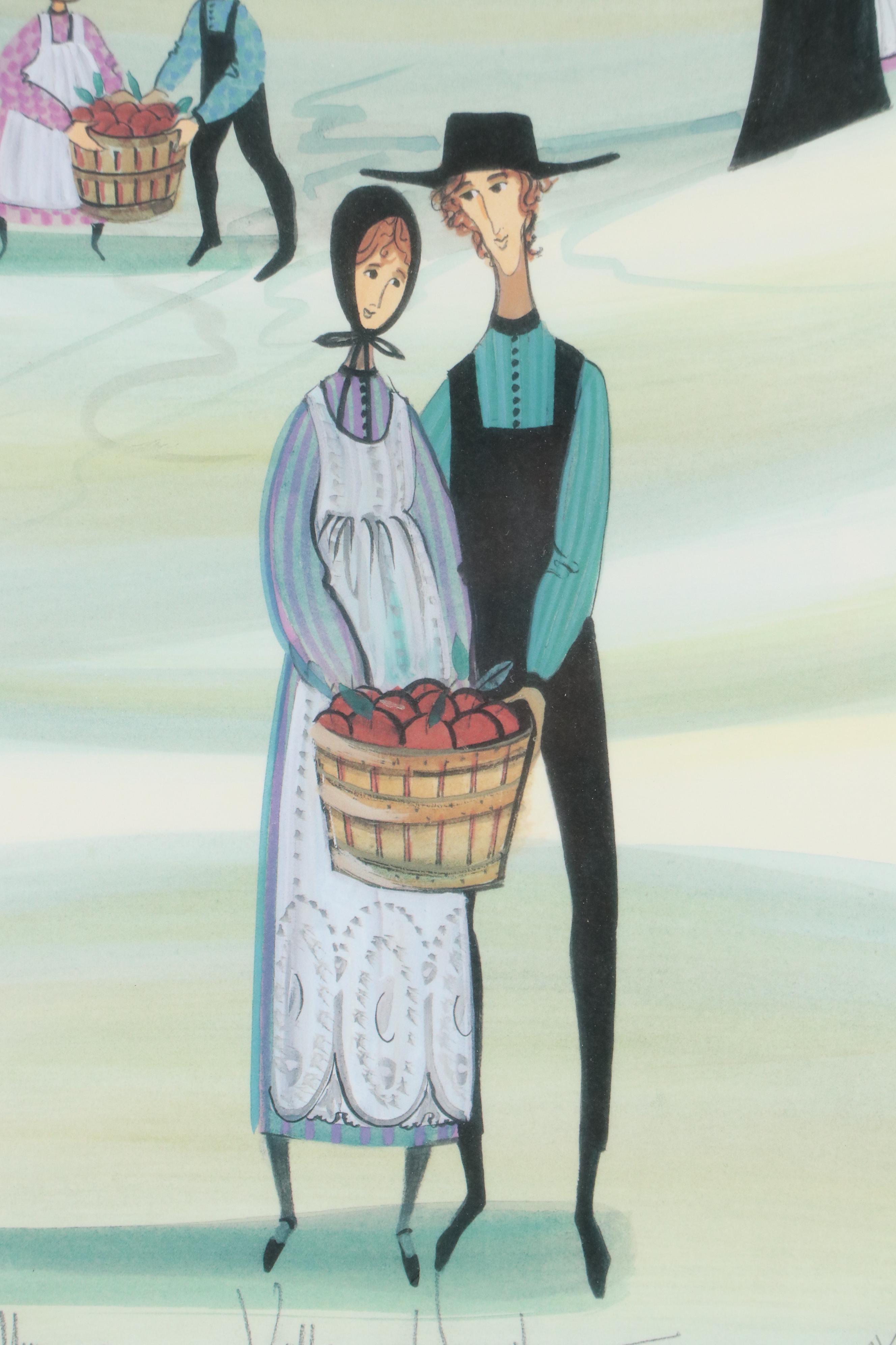 Patricia Buckley Moss Offset Lithograph "Valley Harvest," 1998