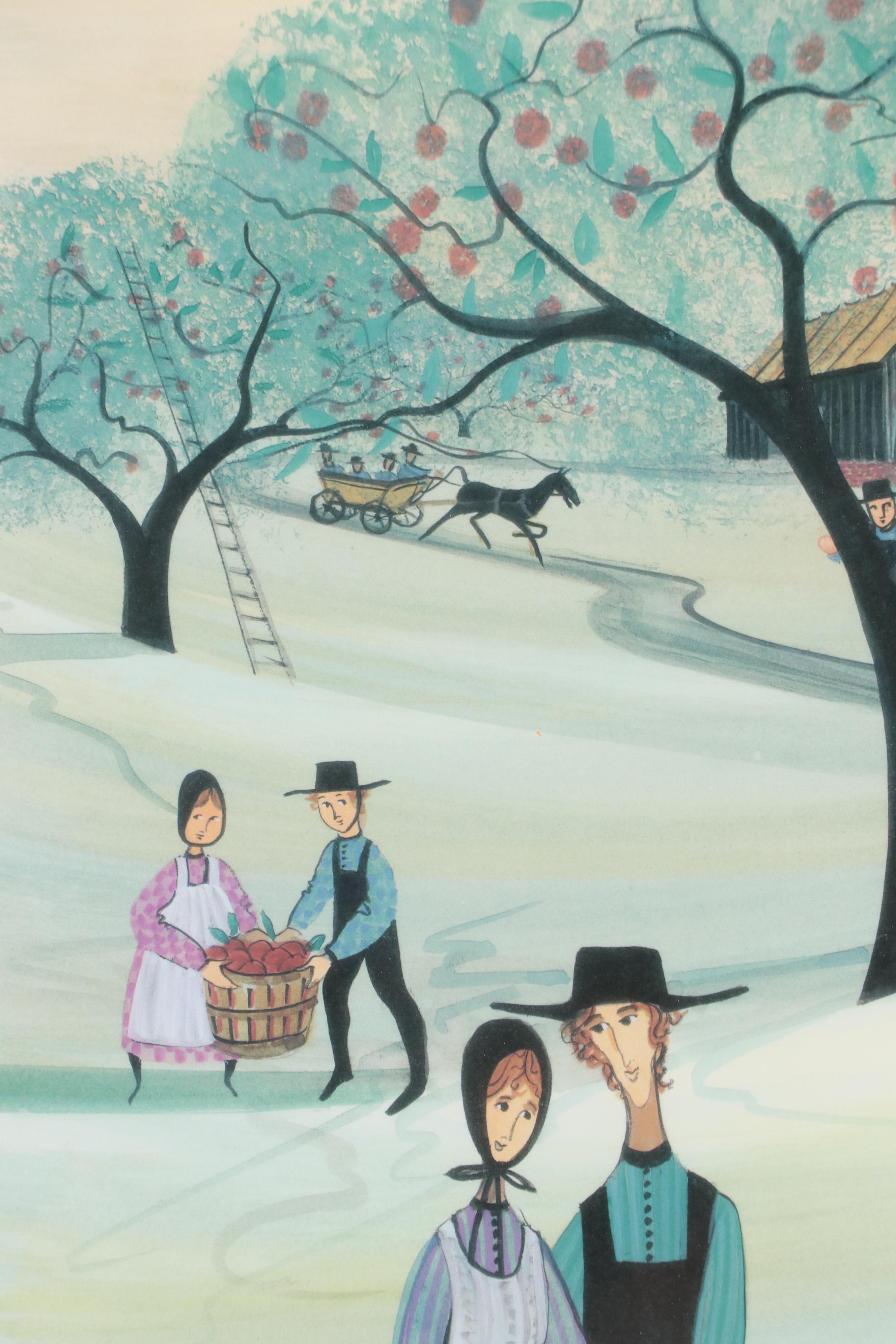 Patricia Buckley Moss Offset Lithograph "Valley Harvest," 1998