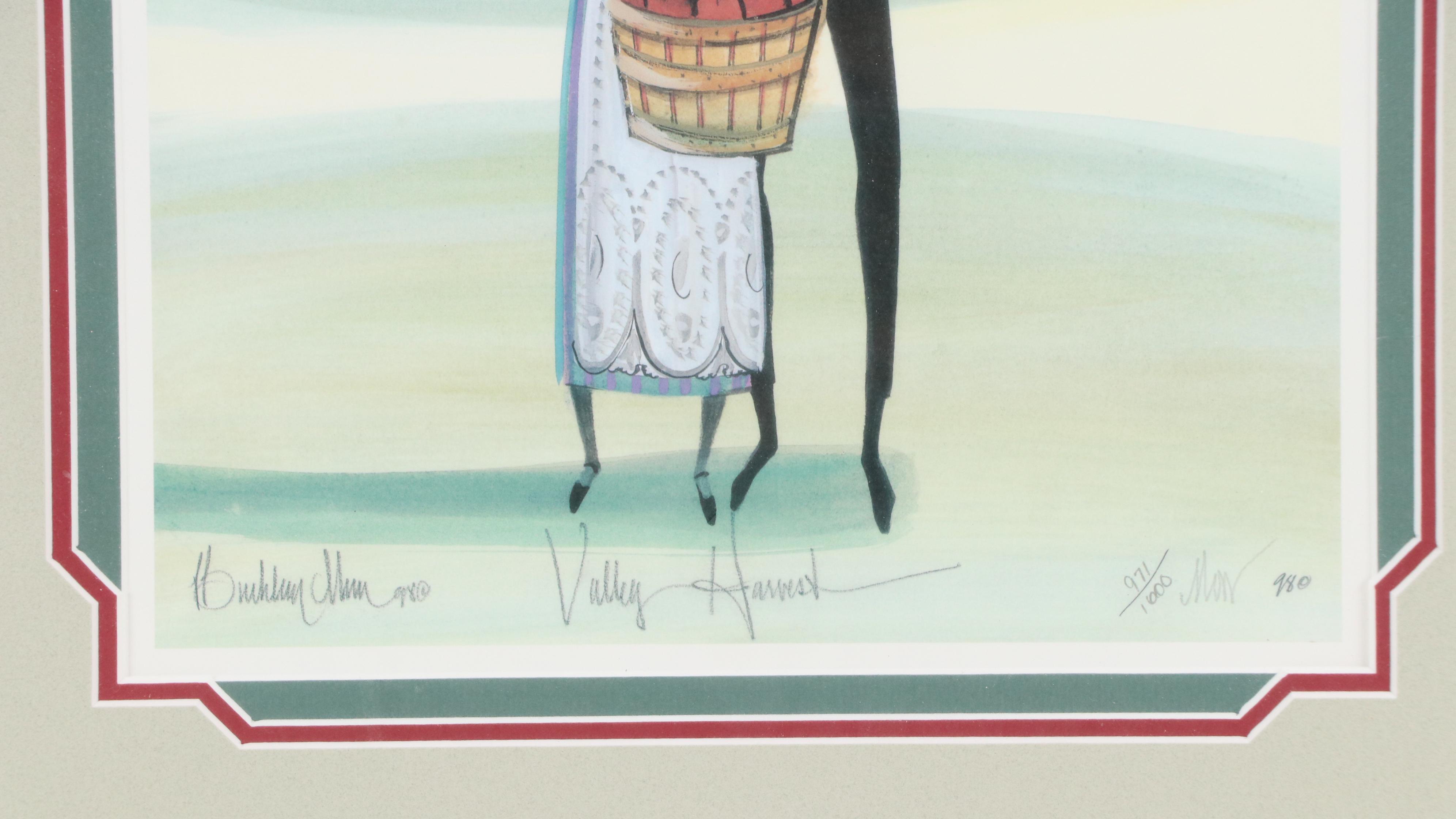 Patricia Buckley Moss Offset Lithograph "Valley Harvest," 1998