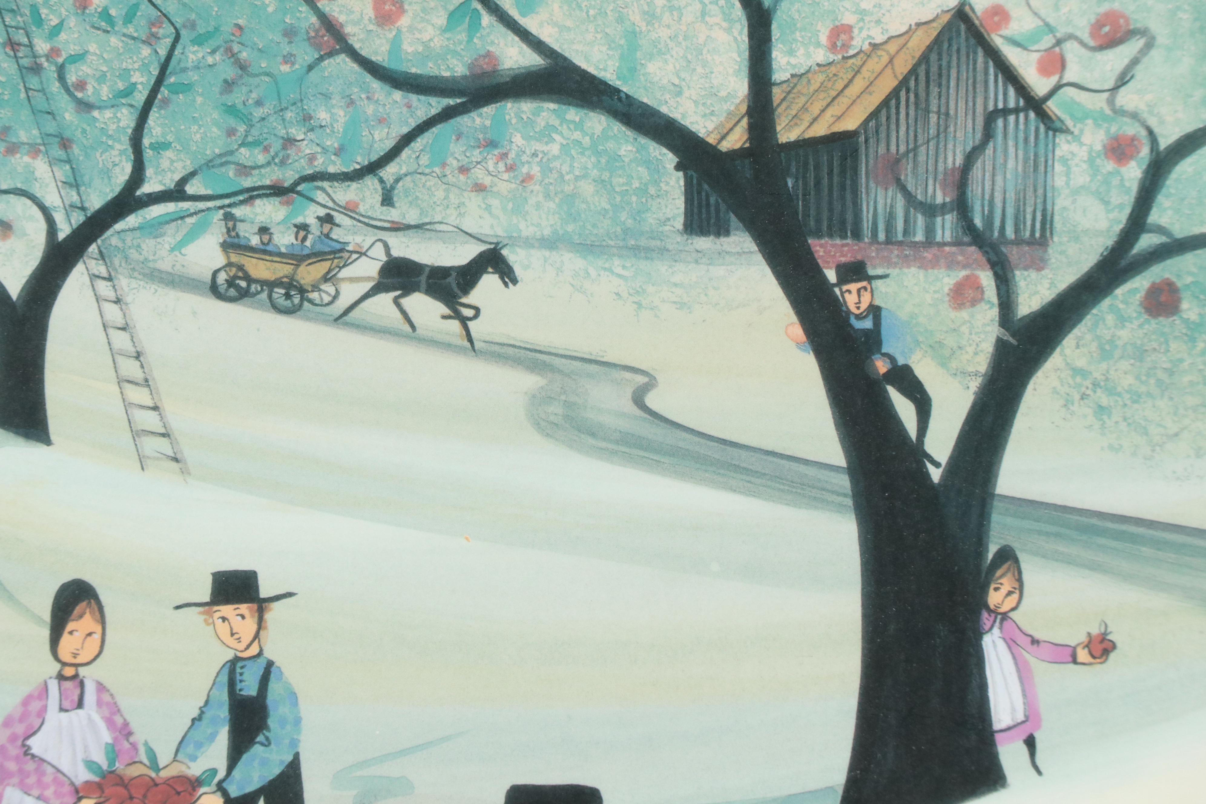 Patricia Buckley Moss Offset Lithograph "Valley Harvest," 1998