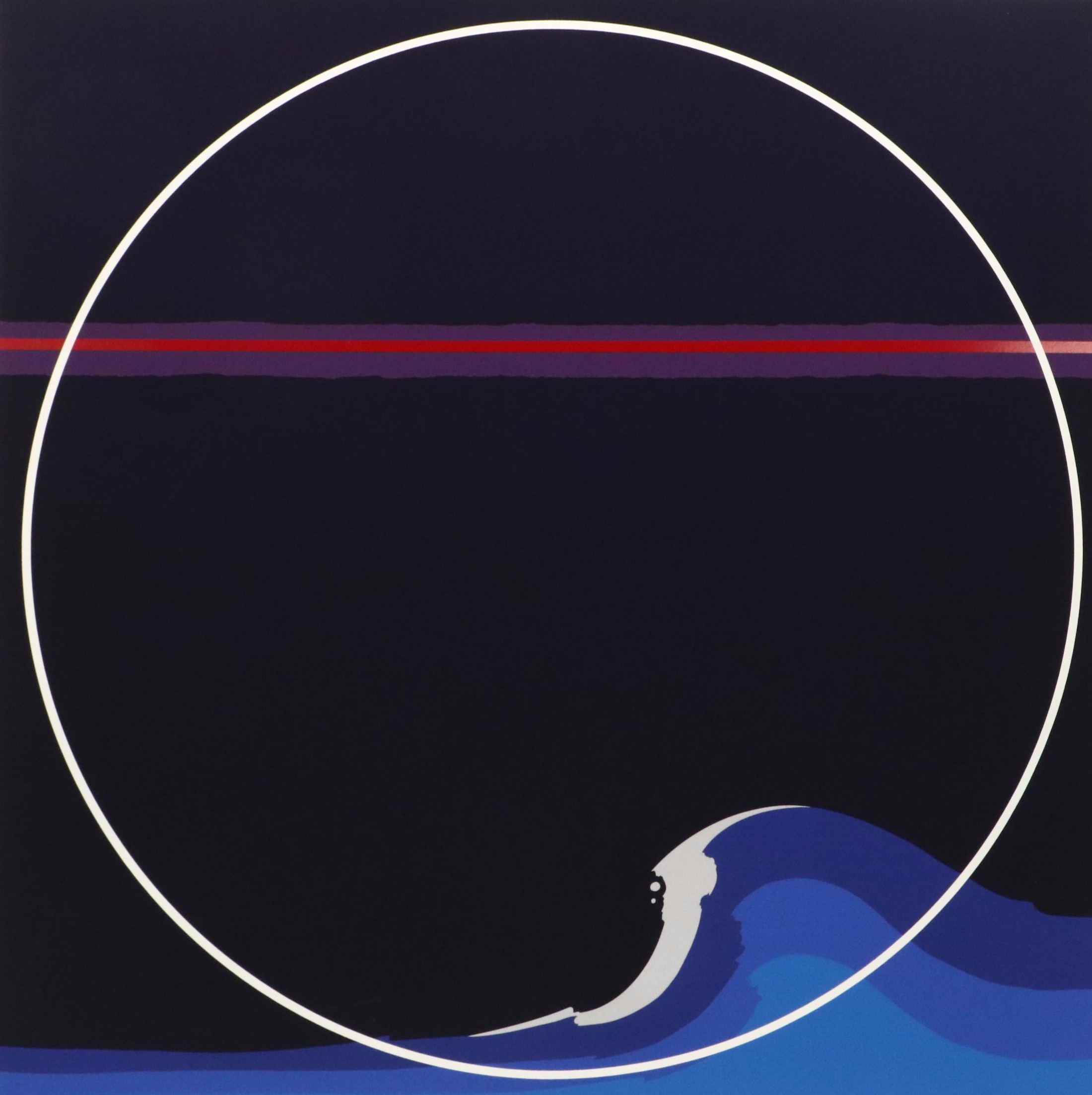 Thomas Whelan Benton Abstract Serigraph "White Cap," 1979