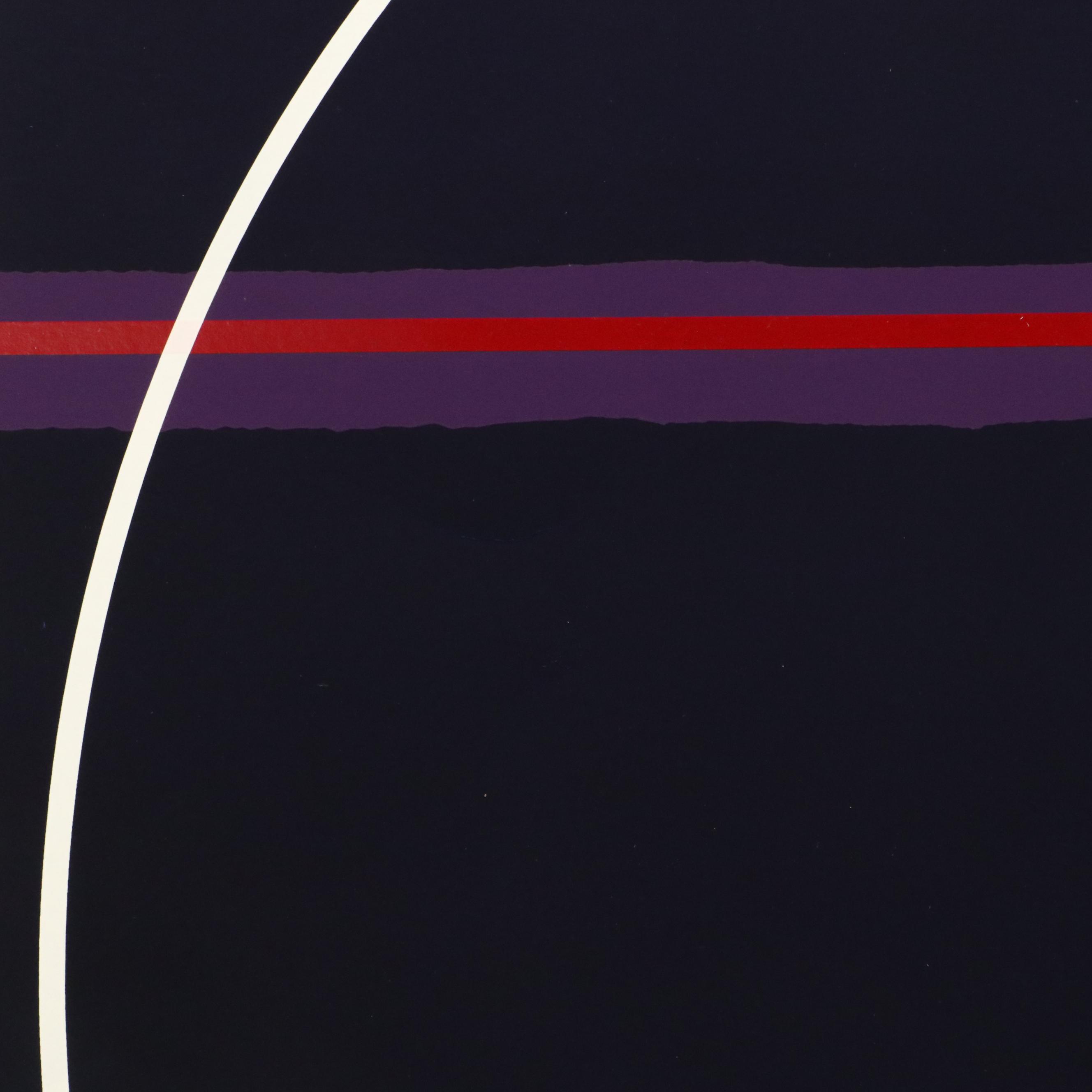 Thomas Whelan Benton Abstract Serigraph "White Cap," 1979