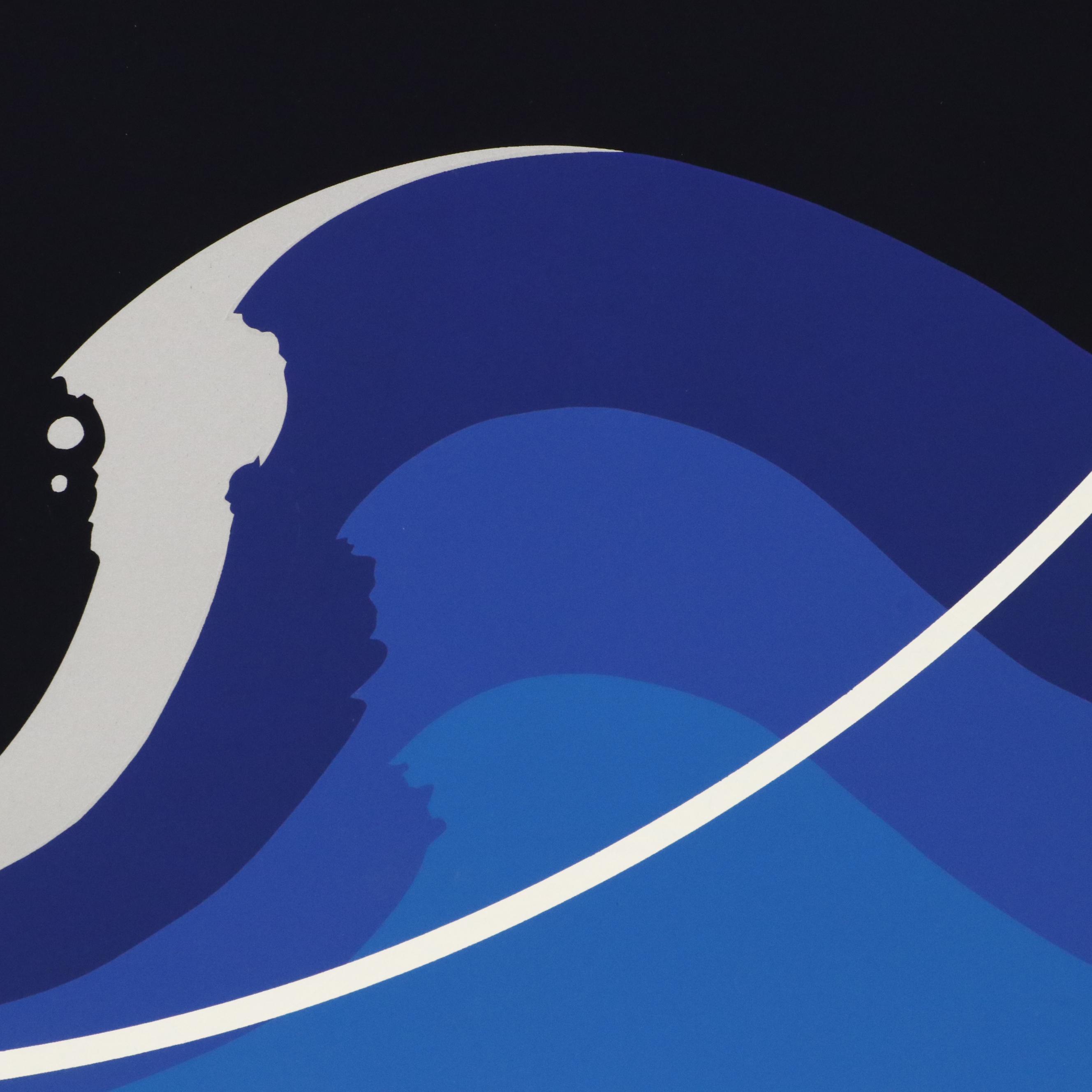 Thomas Whelan Benton Abstract Serigraph "White Cap," 1979