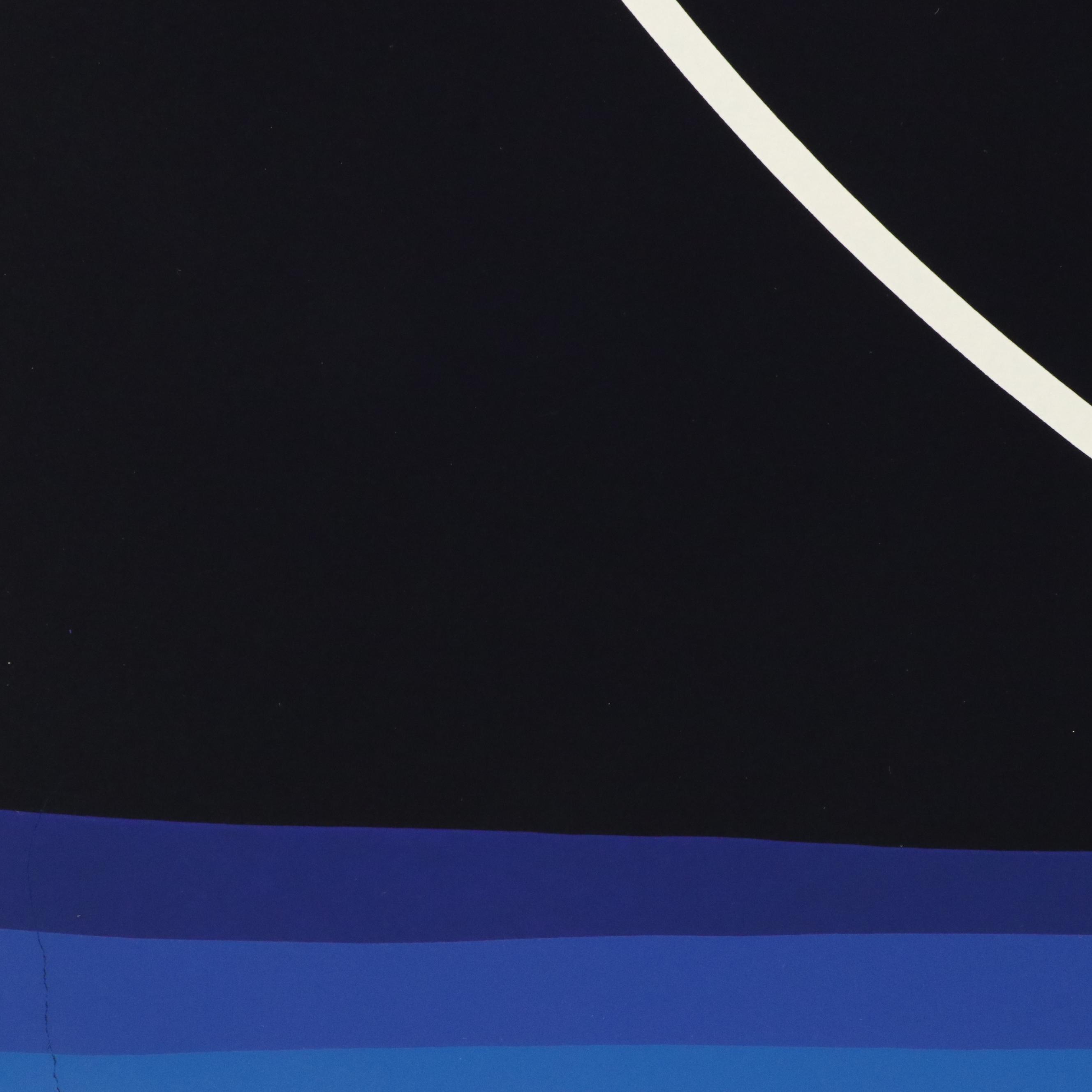 Thomas Whelan Benton Abstract Serigraph "White Cap," 1979