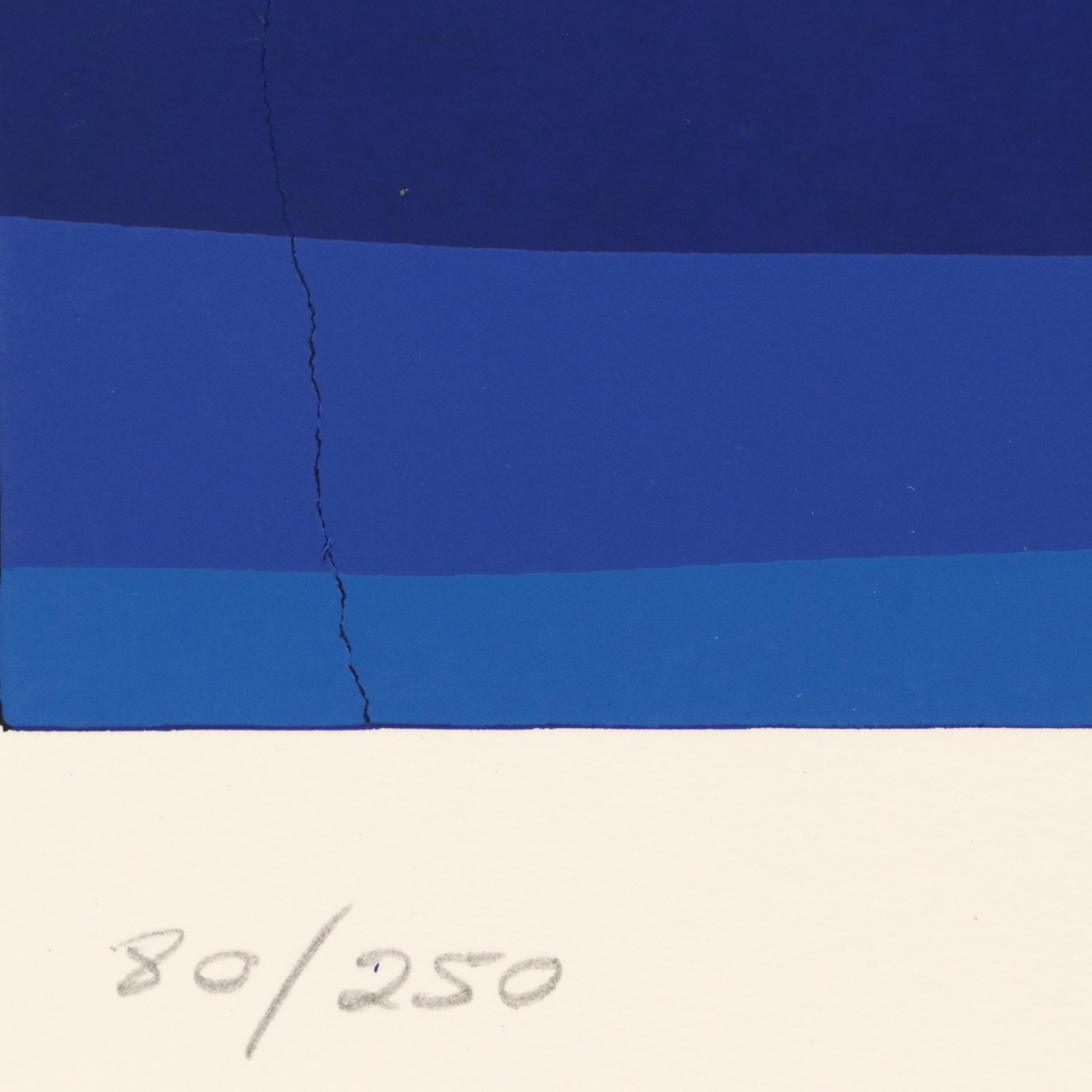 Thomas Whelan Benton Abstract Serigraph "White Cap," 1979