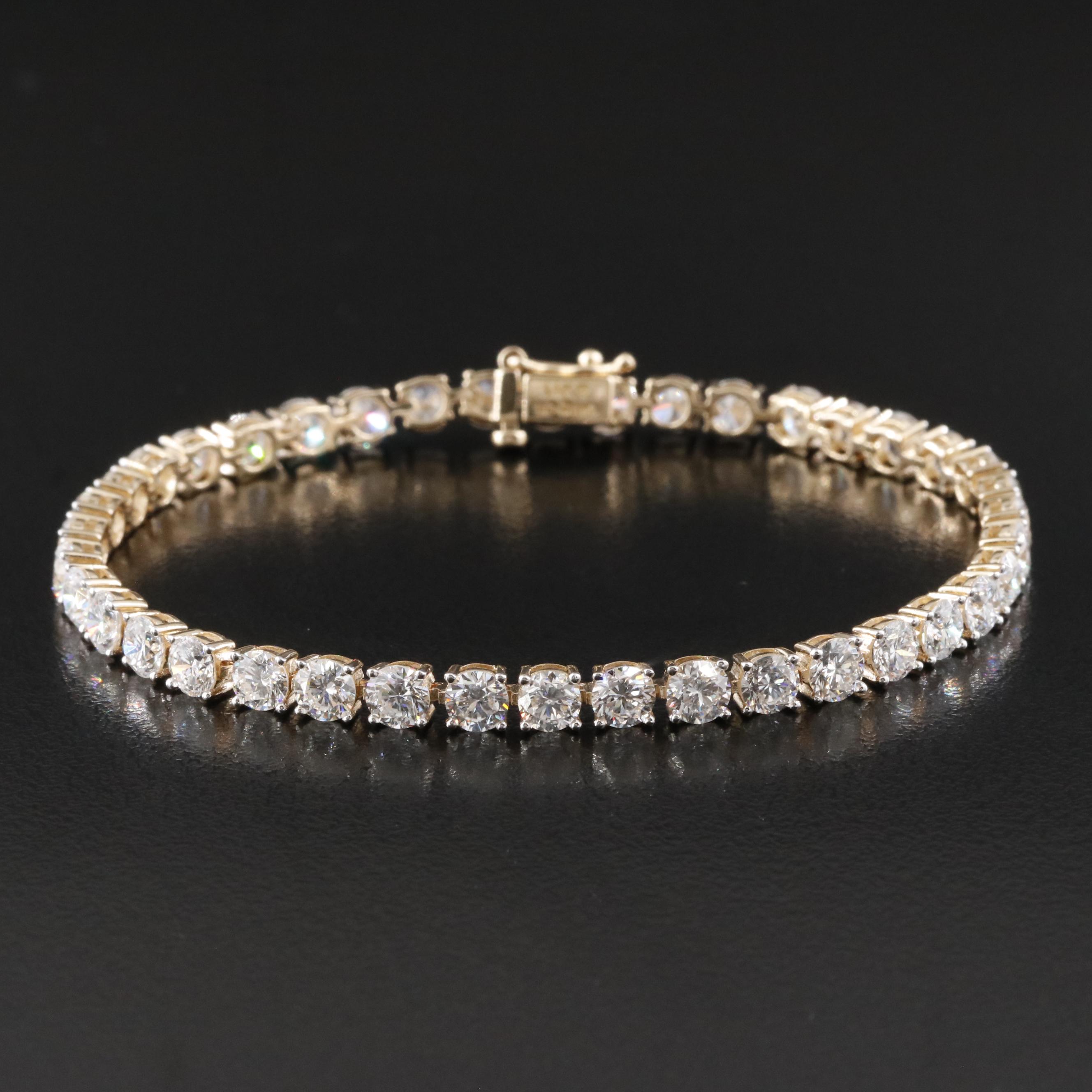 14K 9.00 CTW Lab Grown Diamond Line Bracelet