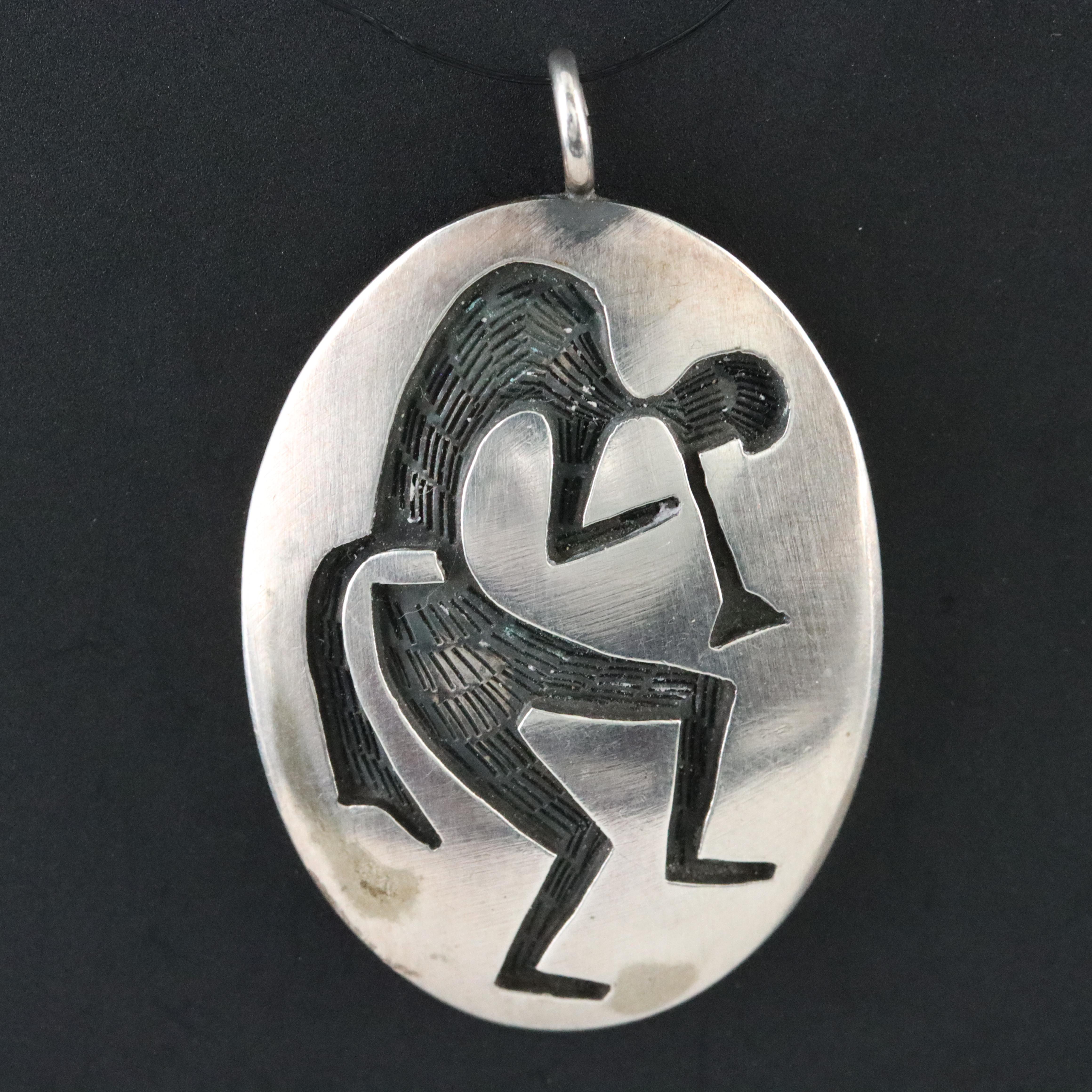 Southwestern Sterling Overlay Pendant