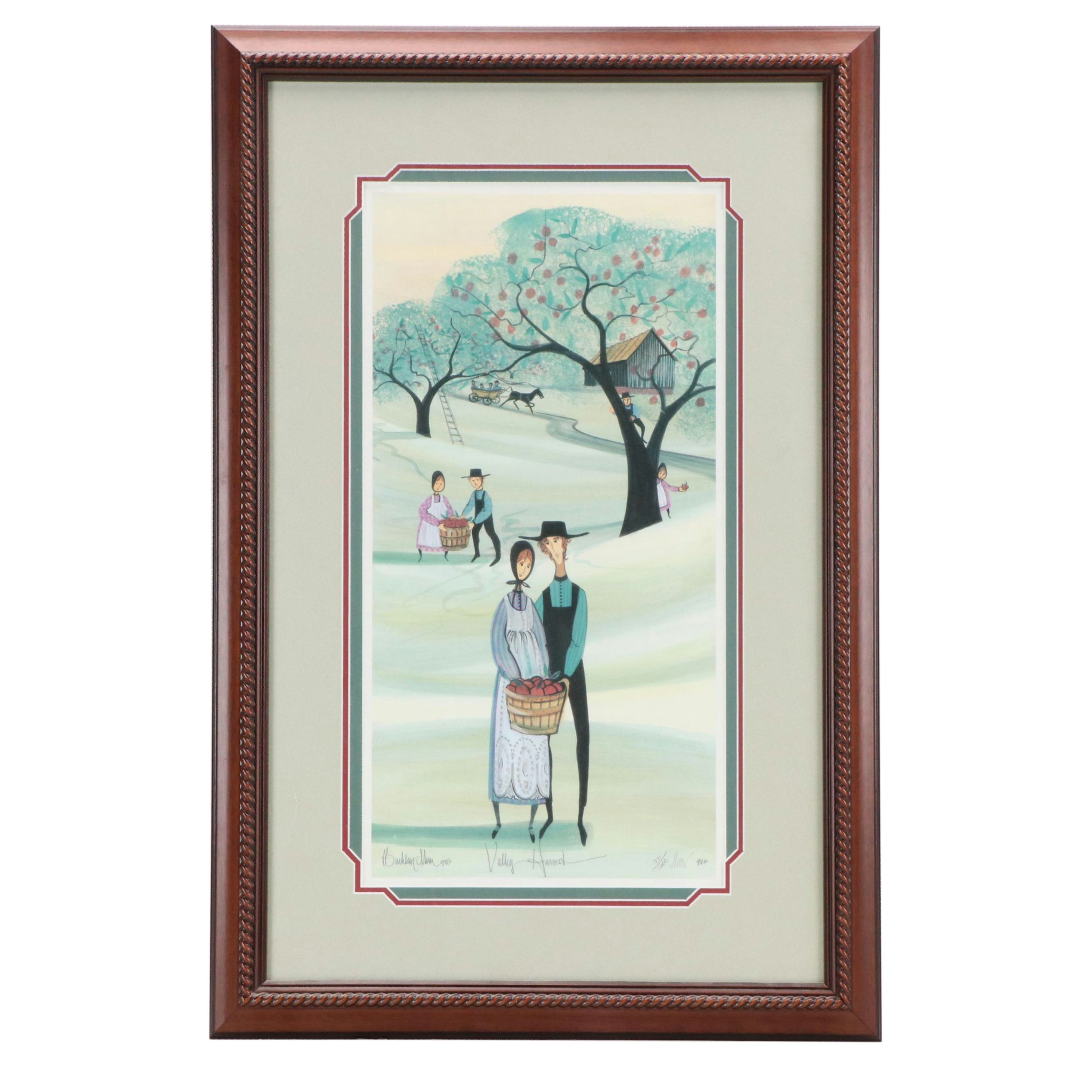 Patricia Buckley Moss Offset Lithograph "Valley Harvest," 1998