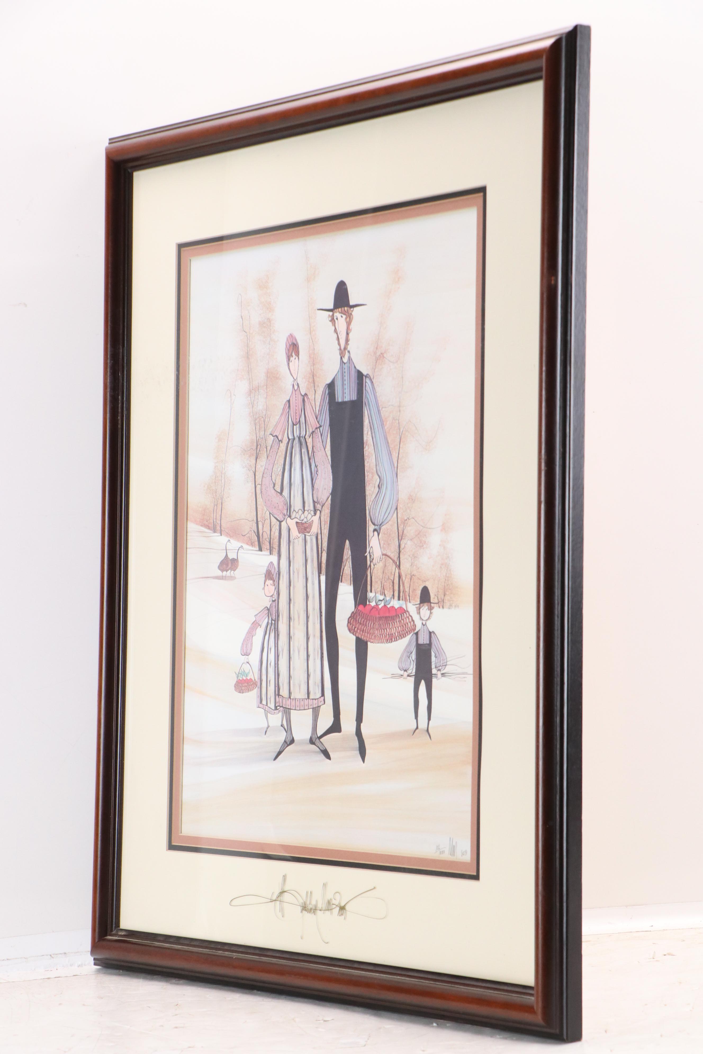 Patricia Buckley Moss Offset Lithograph "Golden Joy," 1985