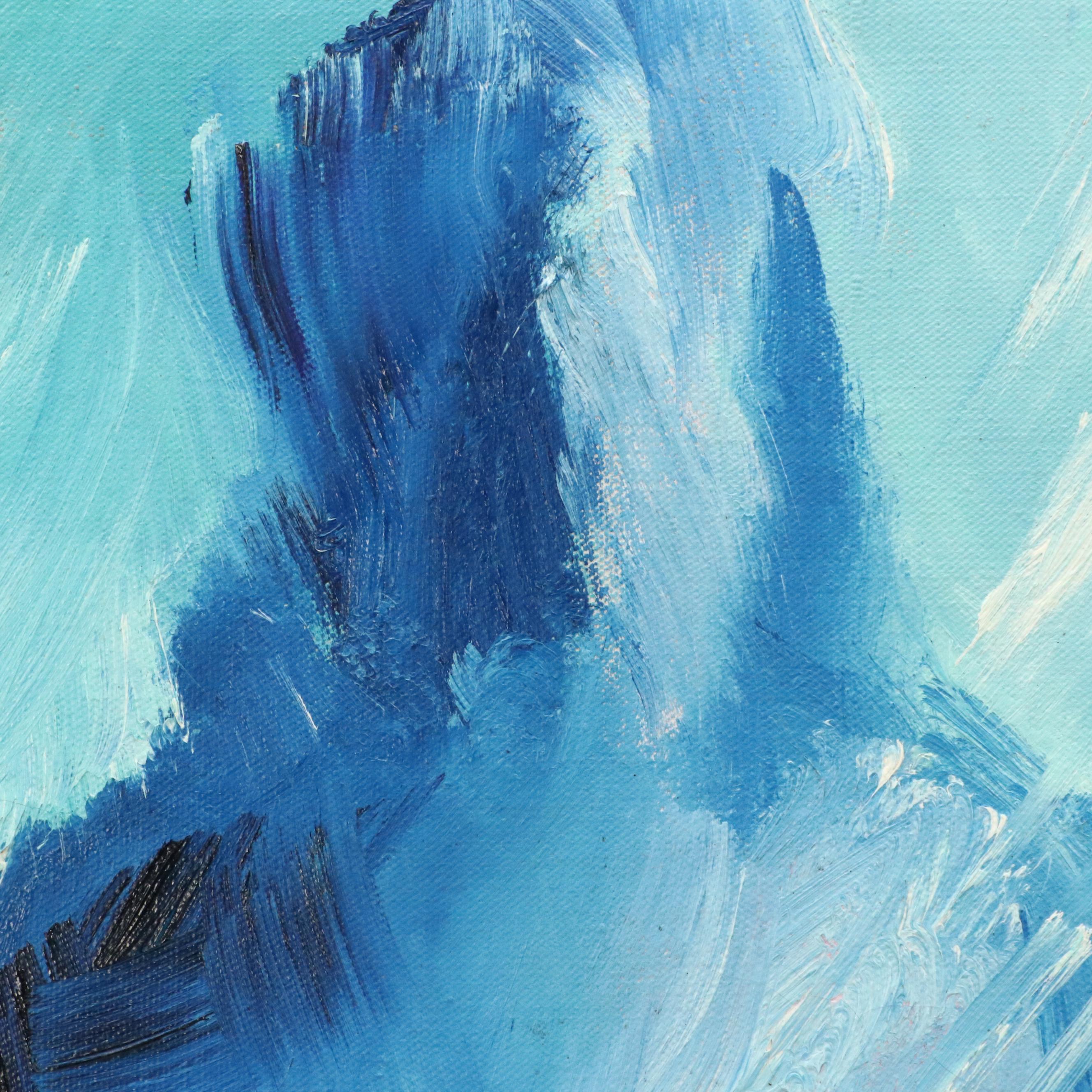 Mae Sibley Oil Painting "Walking in the Snow"